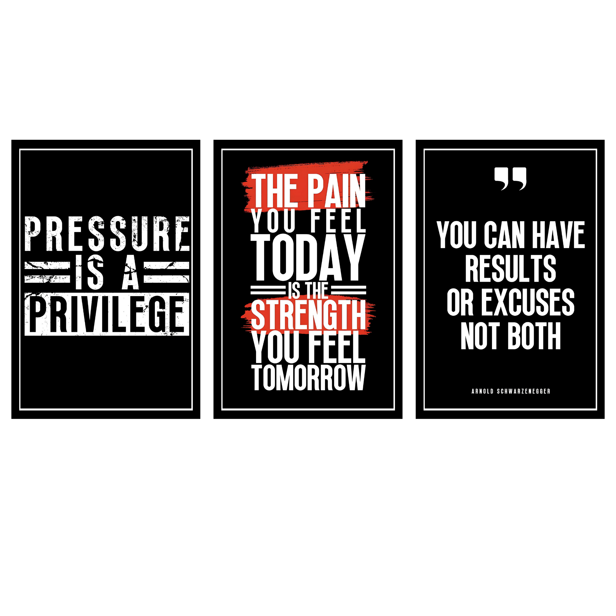 MOTIVITIONAL SET OF 3 FRAMES| PACK 14 | EACH FRAME "12X18" INCH