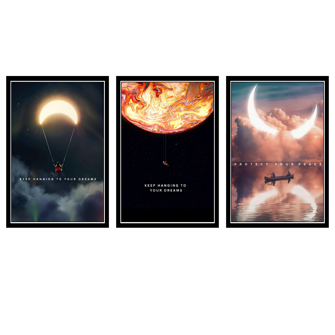 ARTISTIC DESIGNS SET OF 3 FRAMES| PACK 9