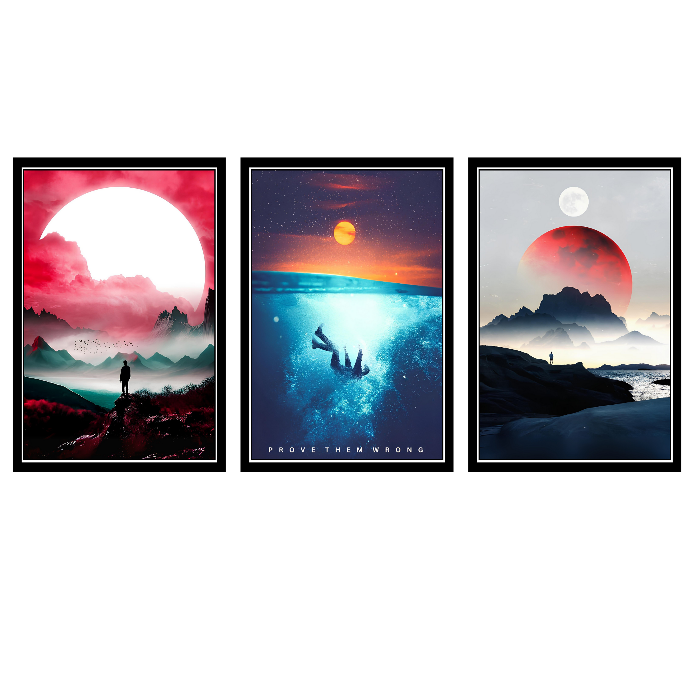 ARTISTIC DESIGNS SET OF 3 FRAMES| PACK 13