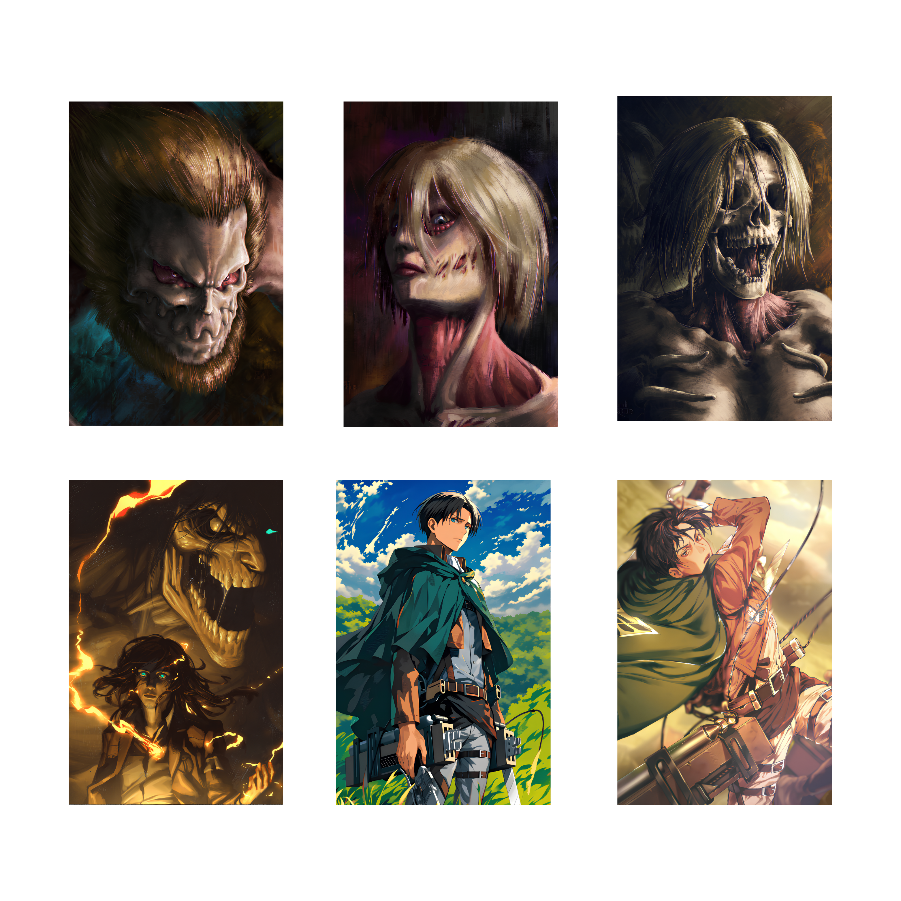 AOT PACK OF 6 POSTERS SET 4