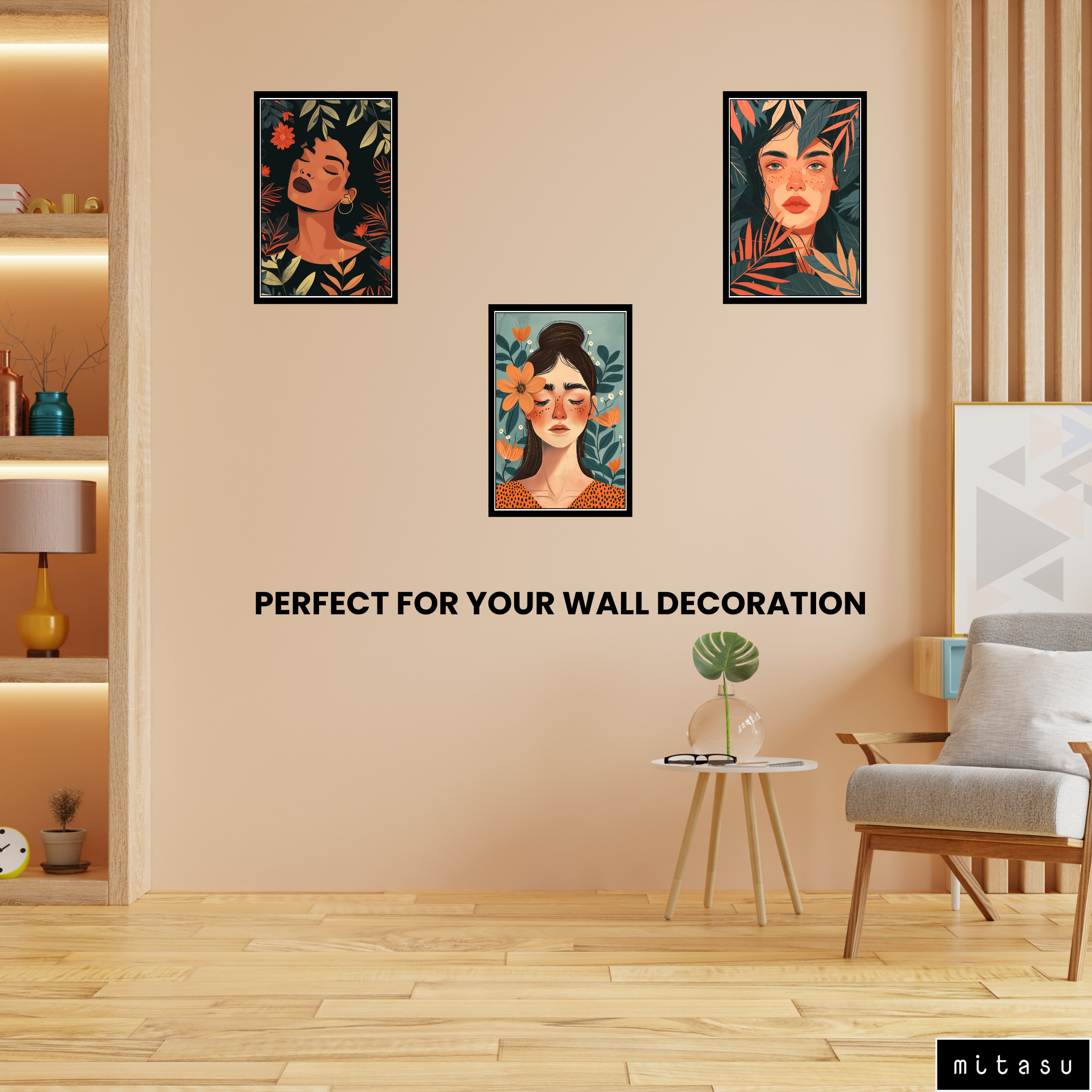 BOHO SET OF 3 FRAMES| PACK 8 | EACH FRAME "12X18" INCH