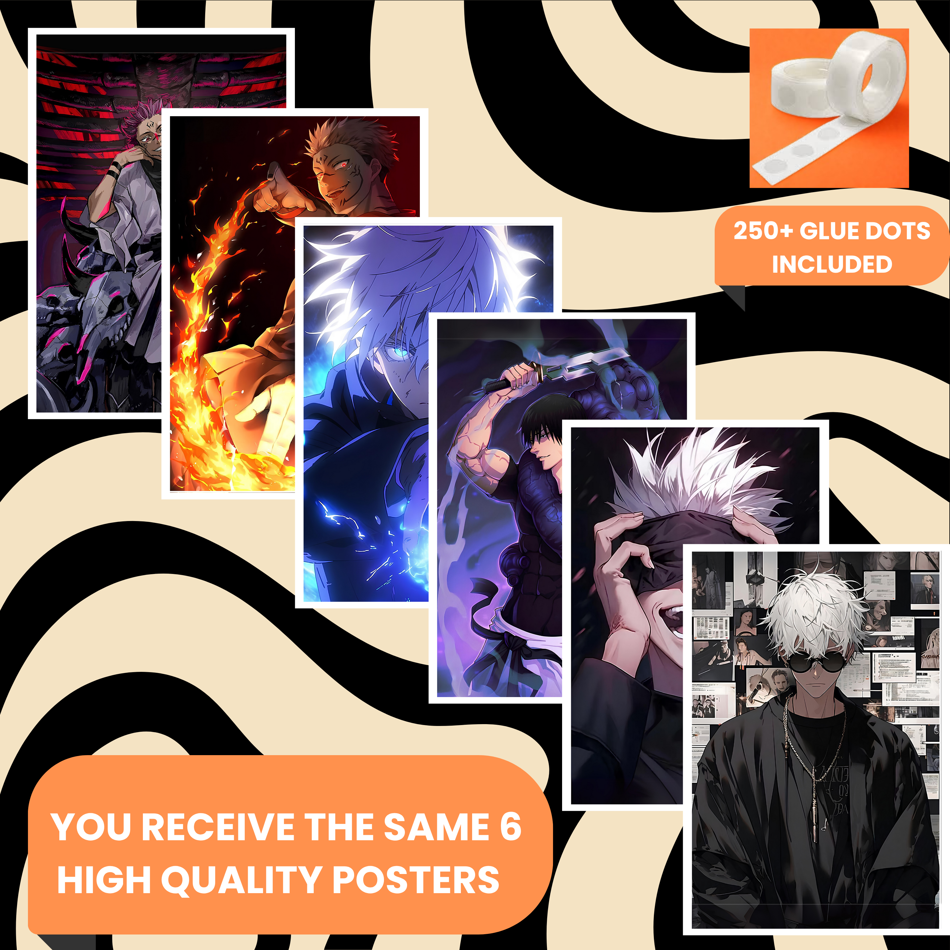 JUJUTSU KAISEN PACK OF 6 POSTERS SET 1