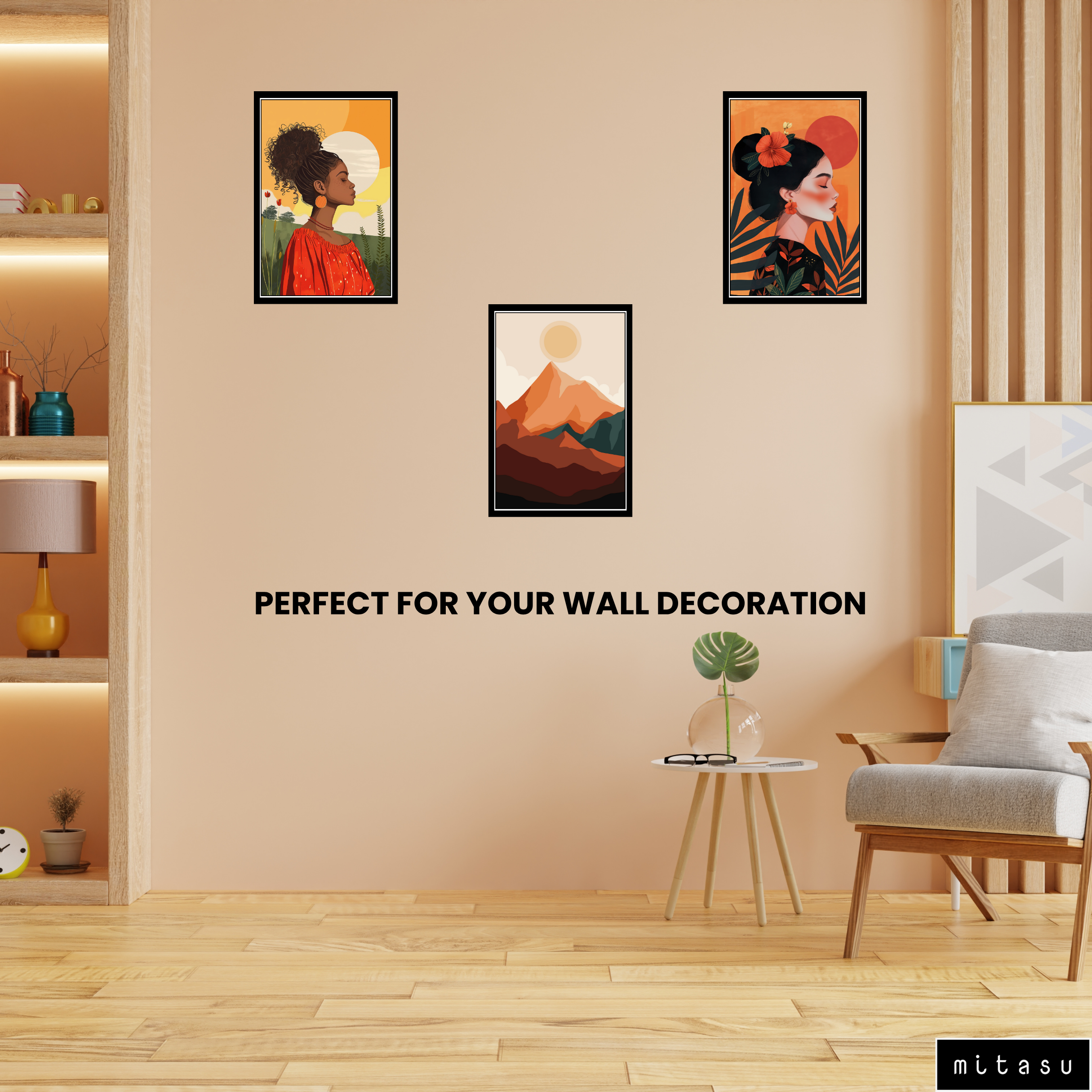 BOHO SET OF 3 FRAMES| PACK 5 | EACH FRAME "12X18" INCH