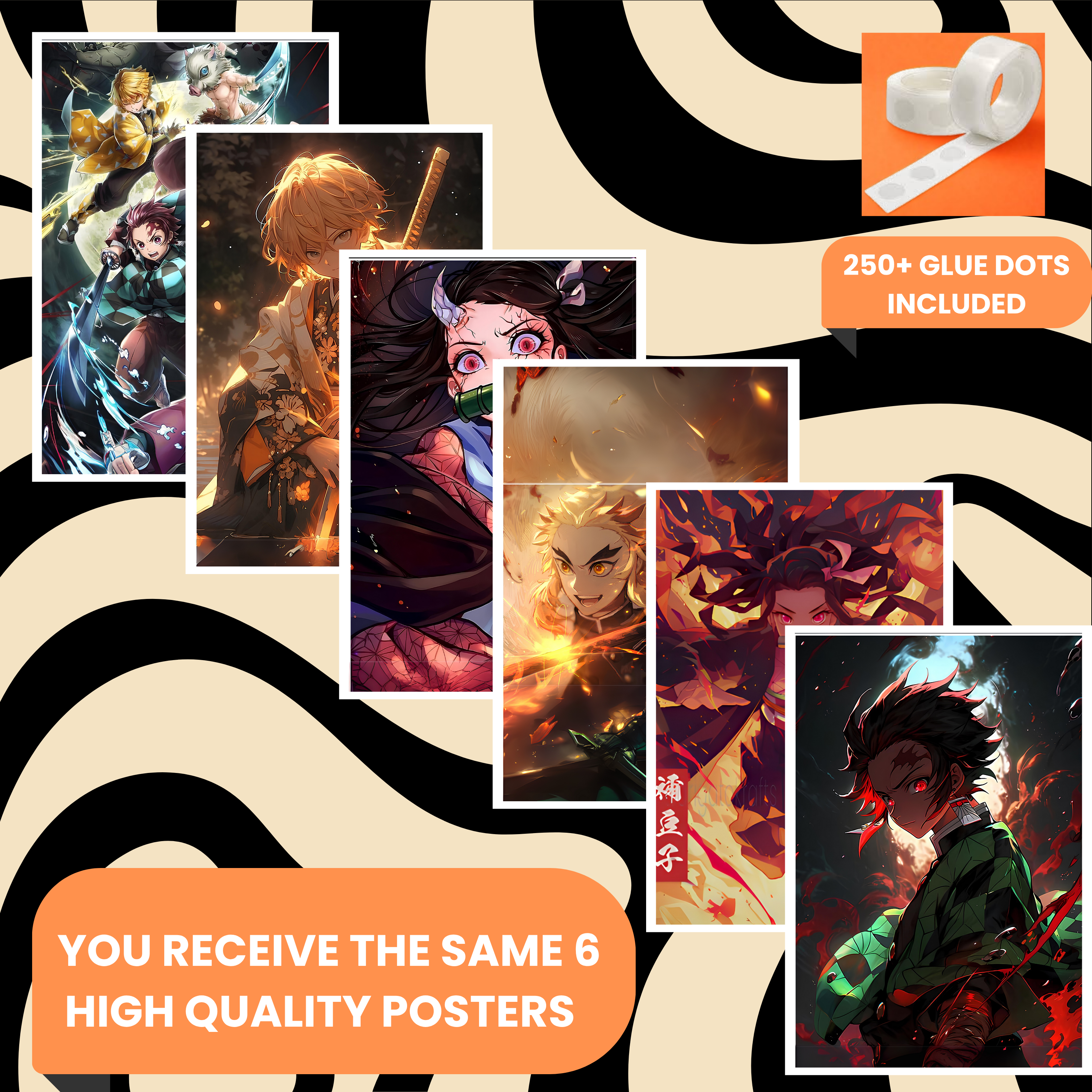 DEMON SLAYER PACK OF 6 POSTERS SET 1