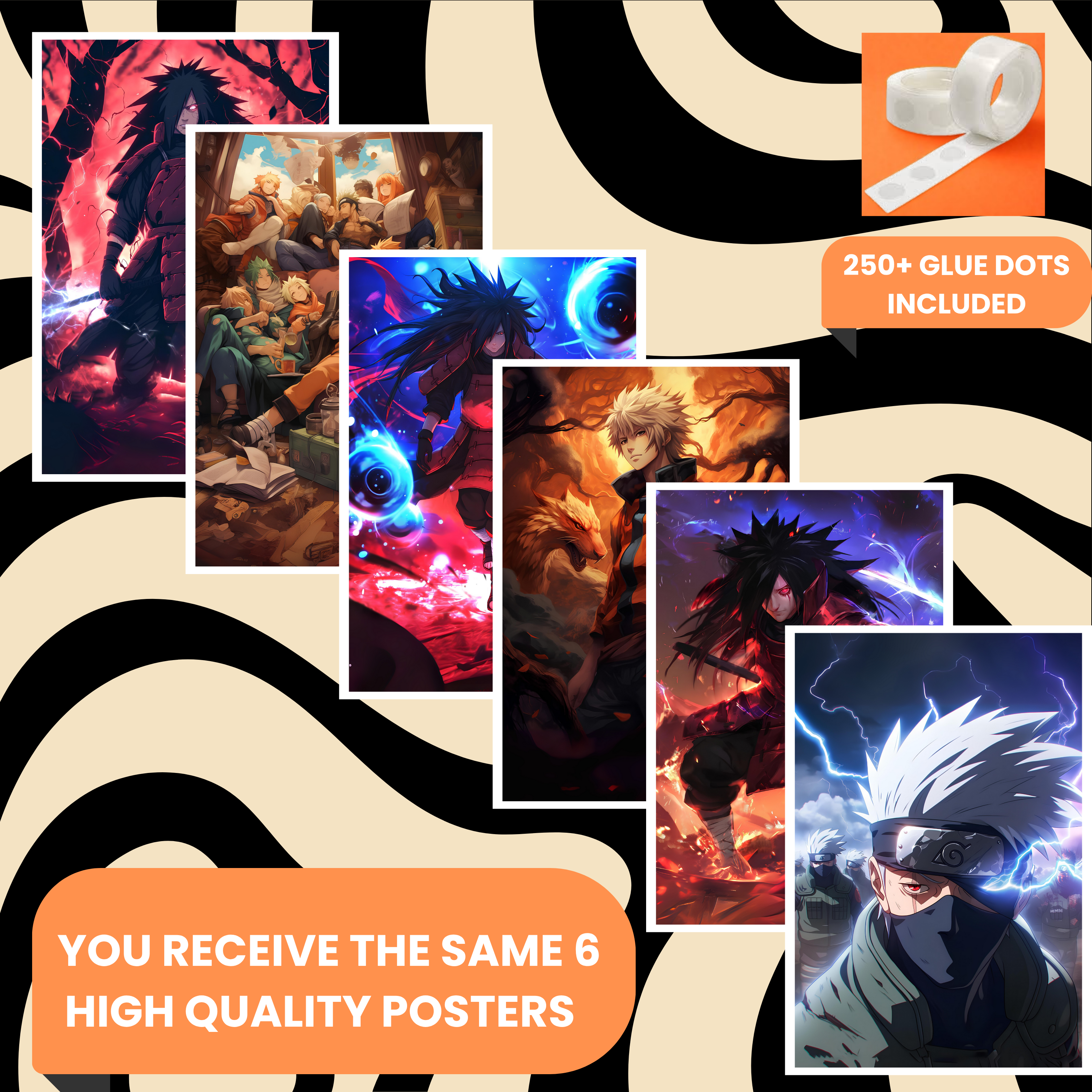NARUTO PACK OF 6 POSTERS SET 5