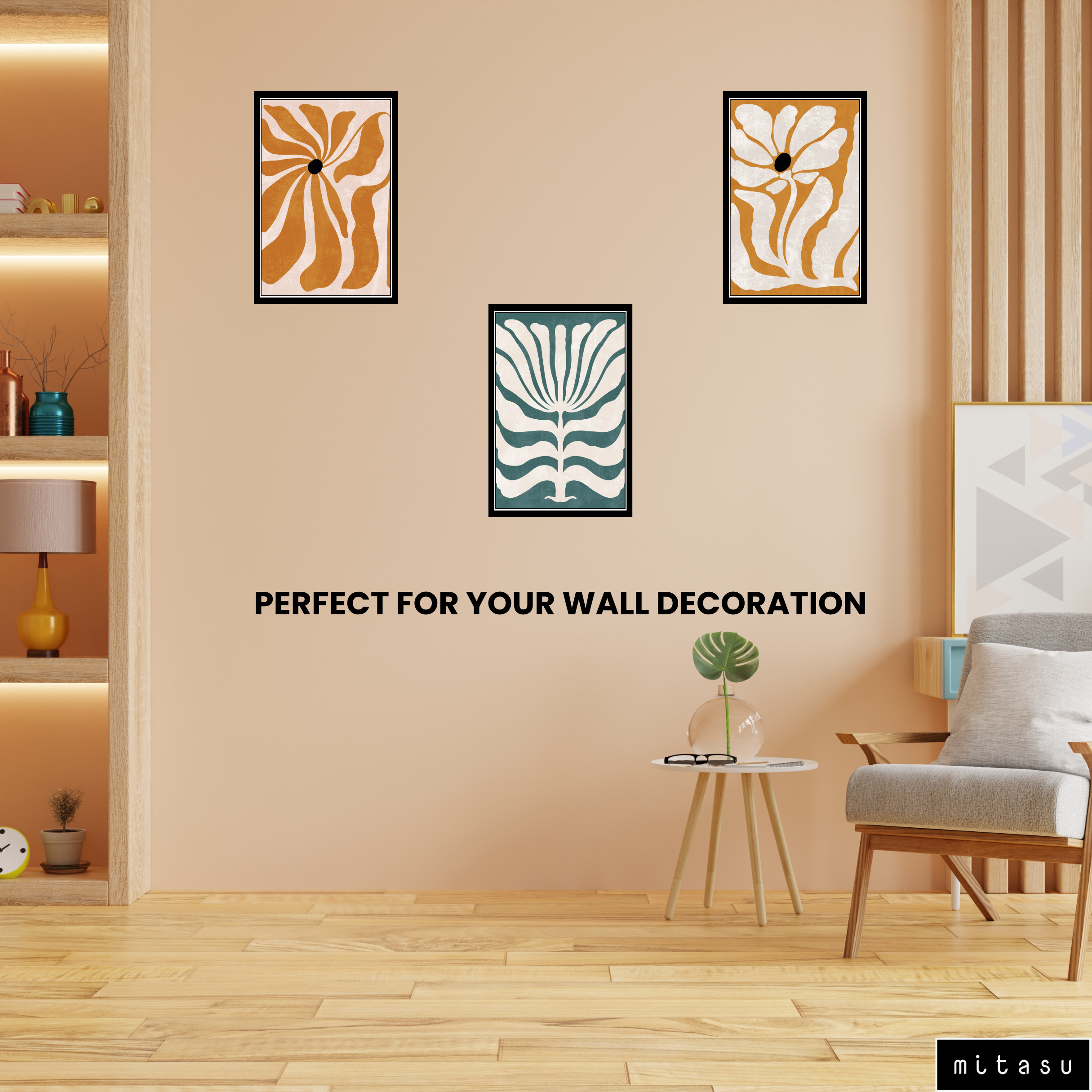 BOHO SET OF 3 FRAMES| PACK 9 | EACH FRAME "12X18" INCH