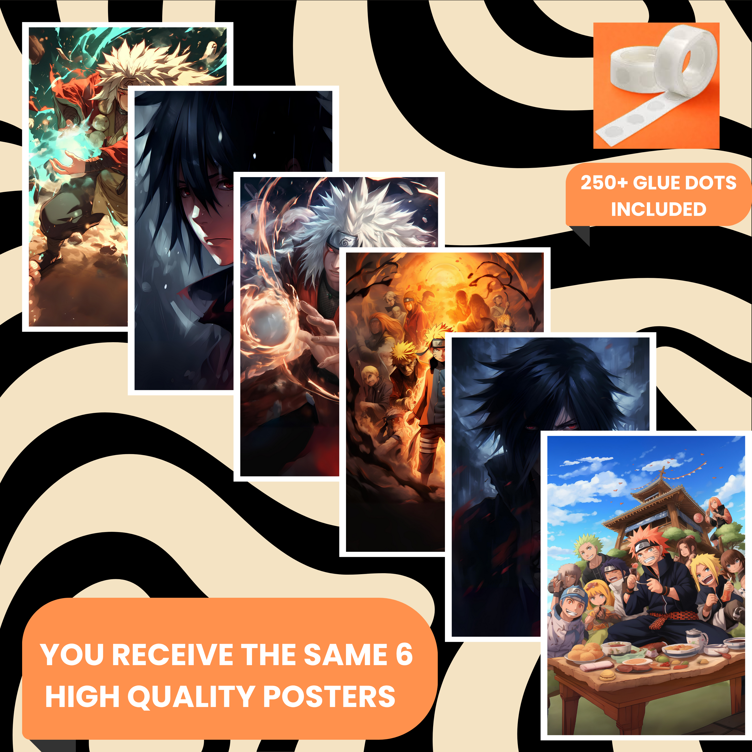 NARUTO PACK OF 6 POSTERS SET 4