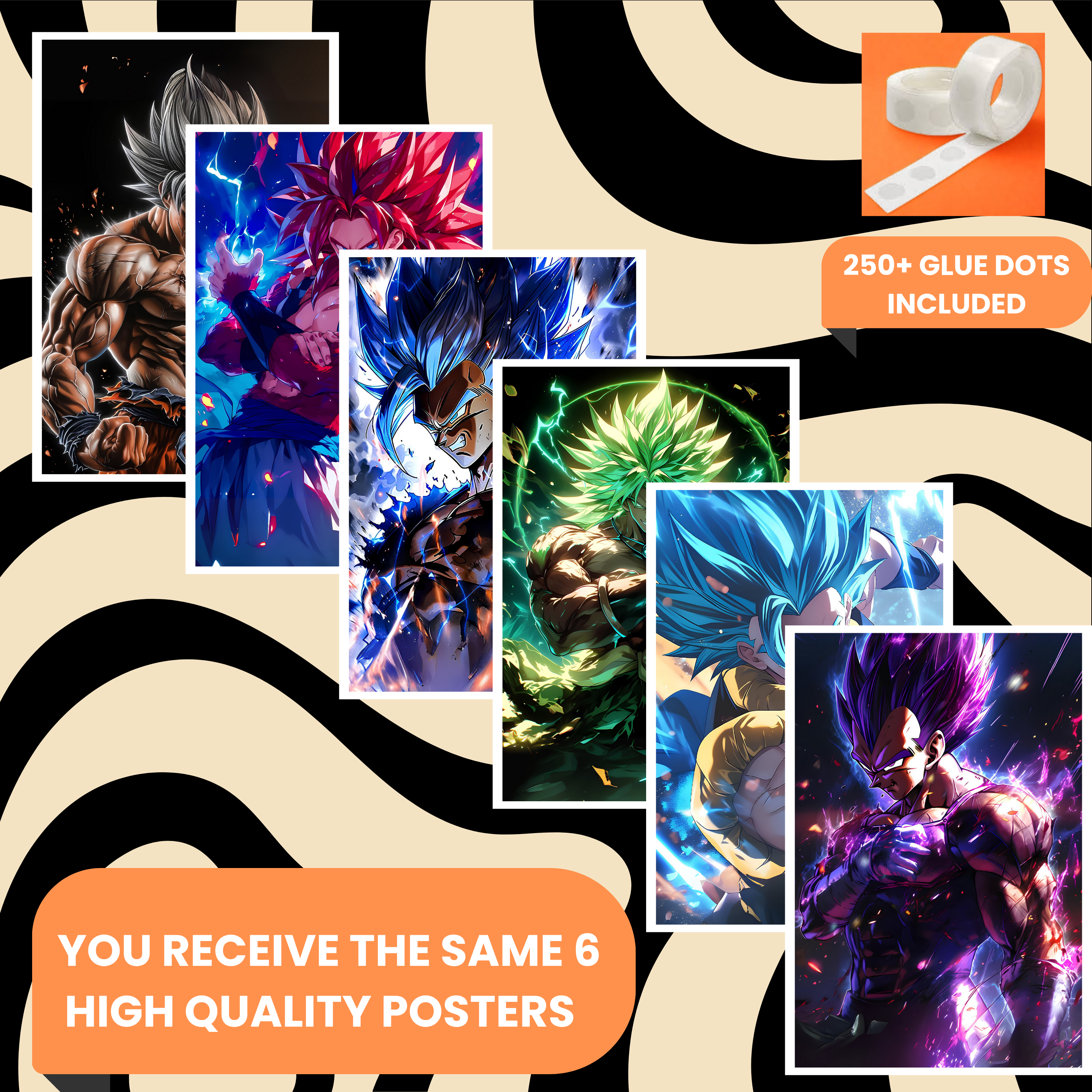 DRAGON BALL Z PACK OF 6 POSTERS SET 3