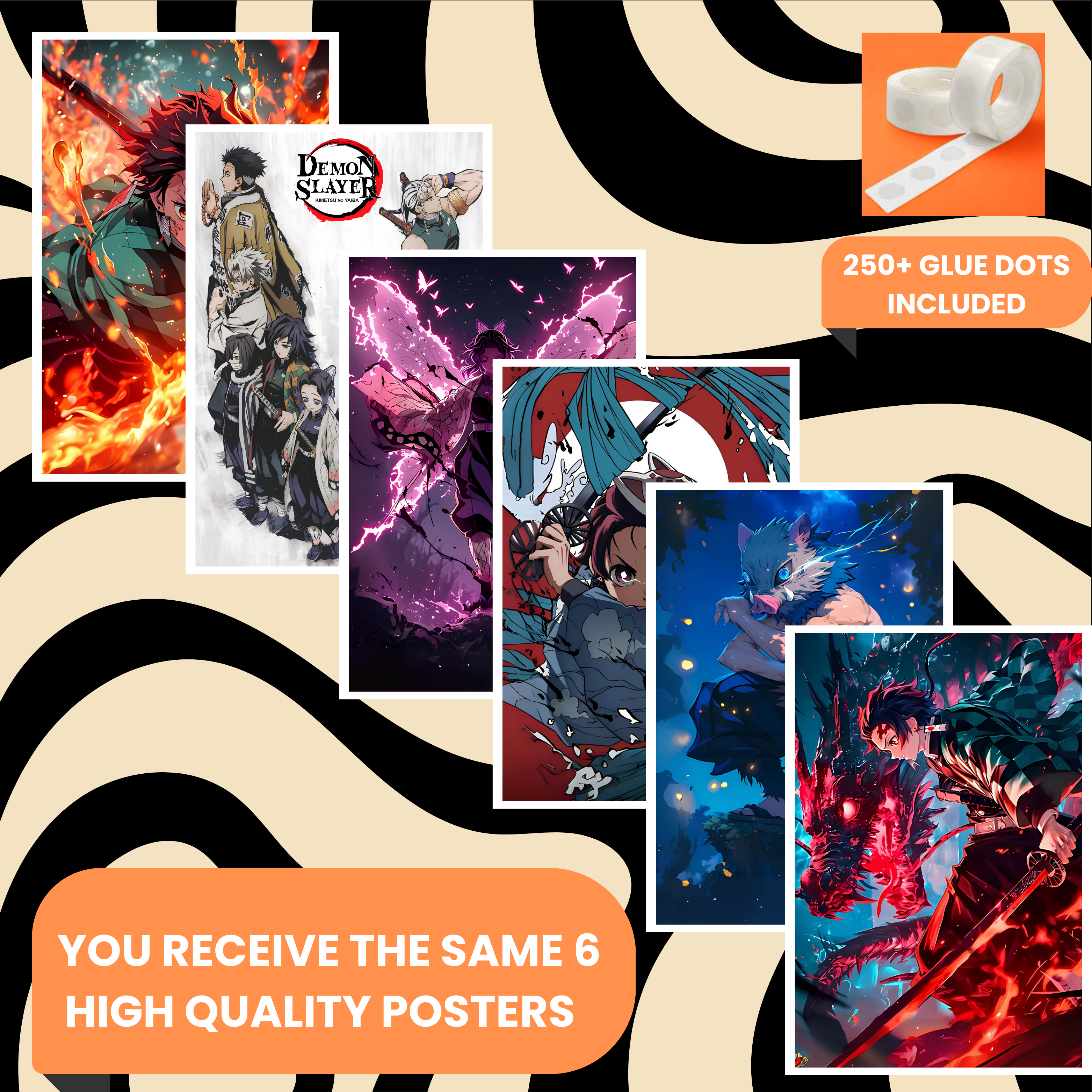 DEMON SLAYER PACK OF 6 POSTERS SET 3