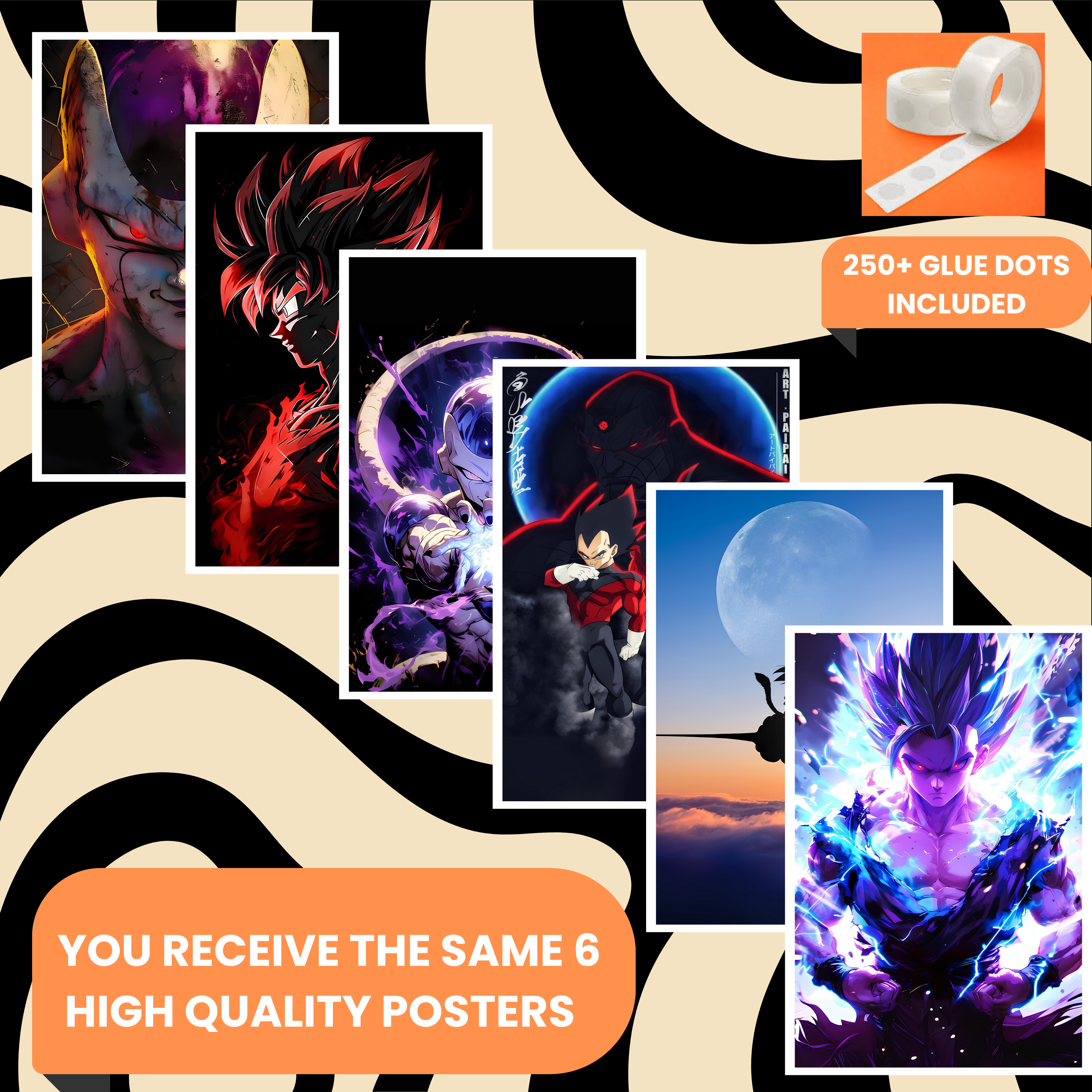DRAGON BALL Z PACK OF 6 POSTERS SET 4