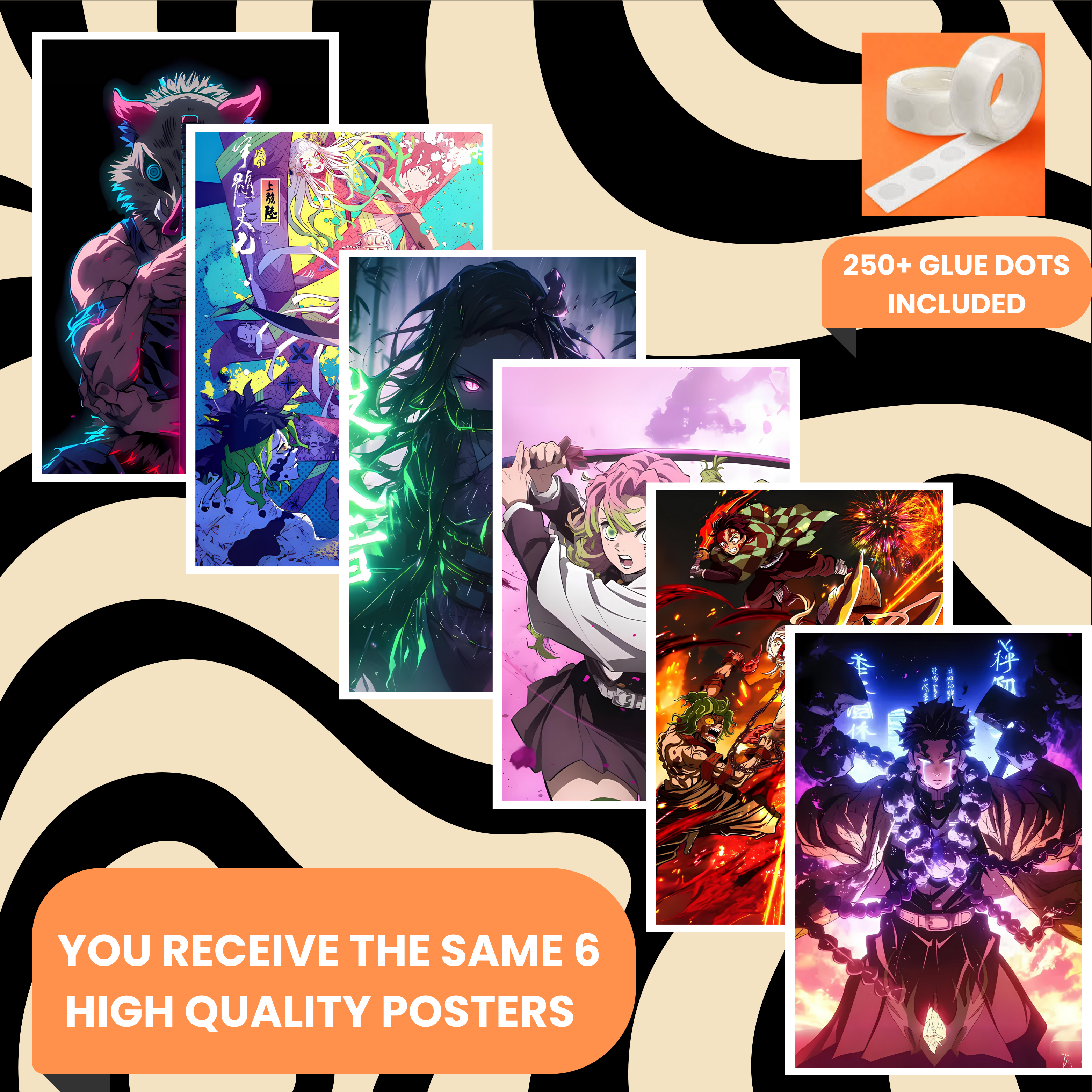DEMON SLAYER PACK OF 6 POSTERS SET 5