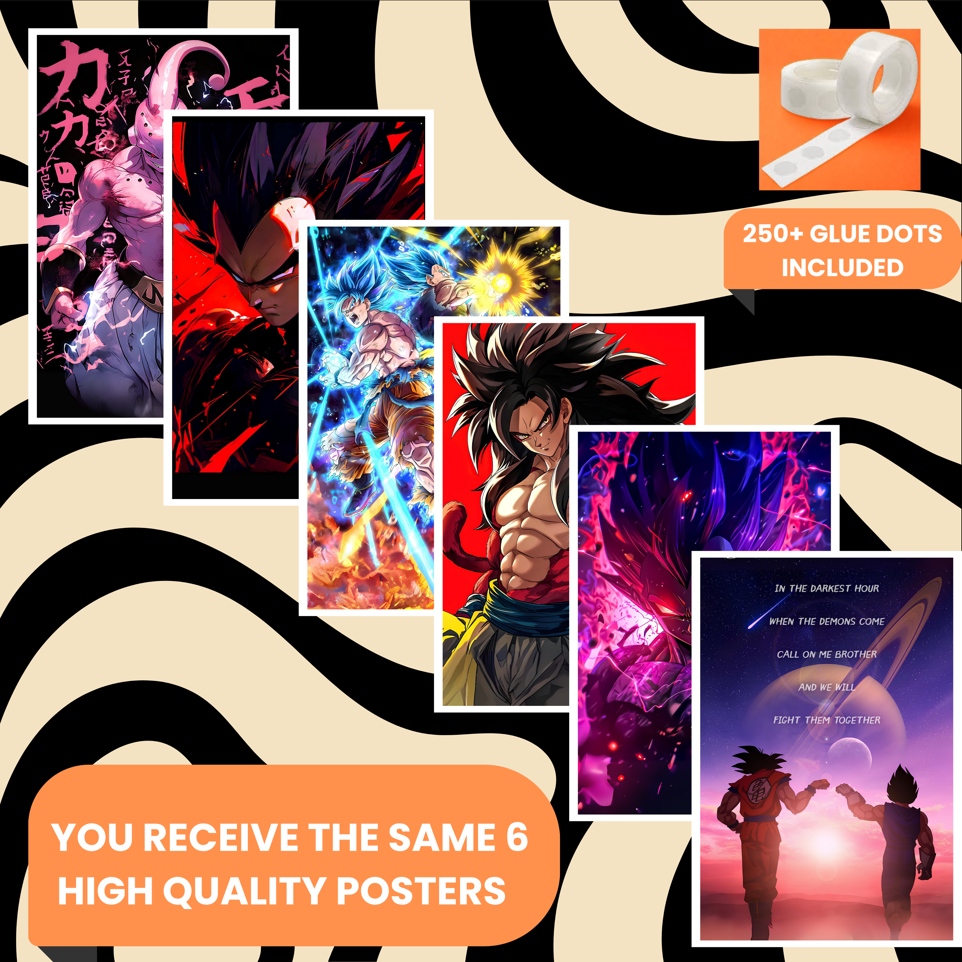 DRAGON BALL Z PACK OF 6 POSTERS SET 5