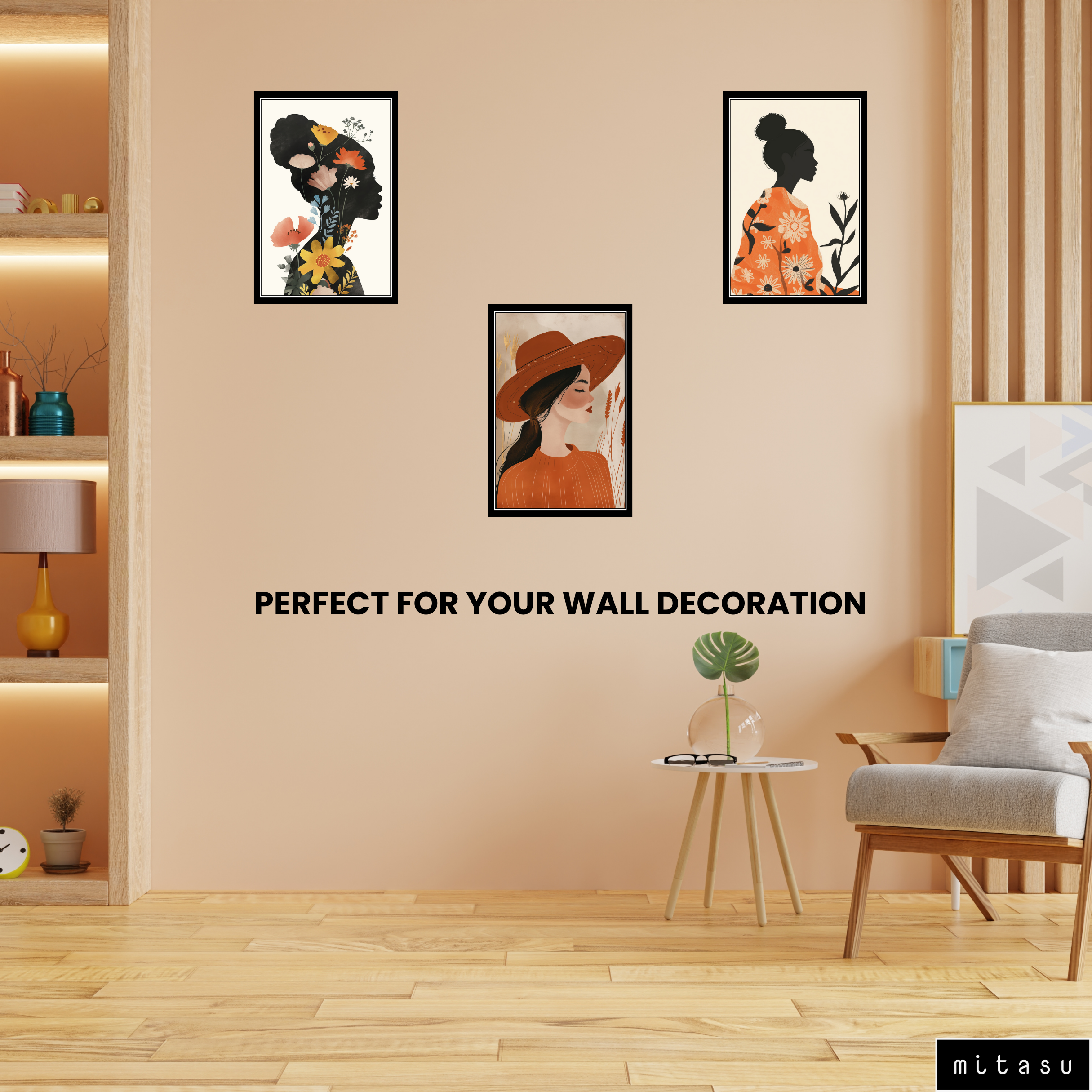 BOHO SET OF 3 FRAMES| PACK 15 | EACH FRAME "12X18" INCH