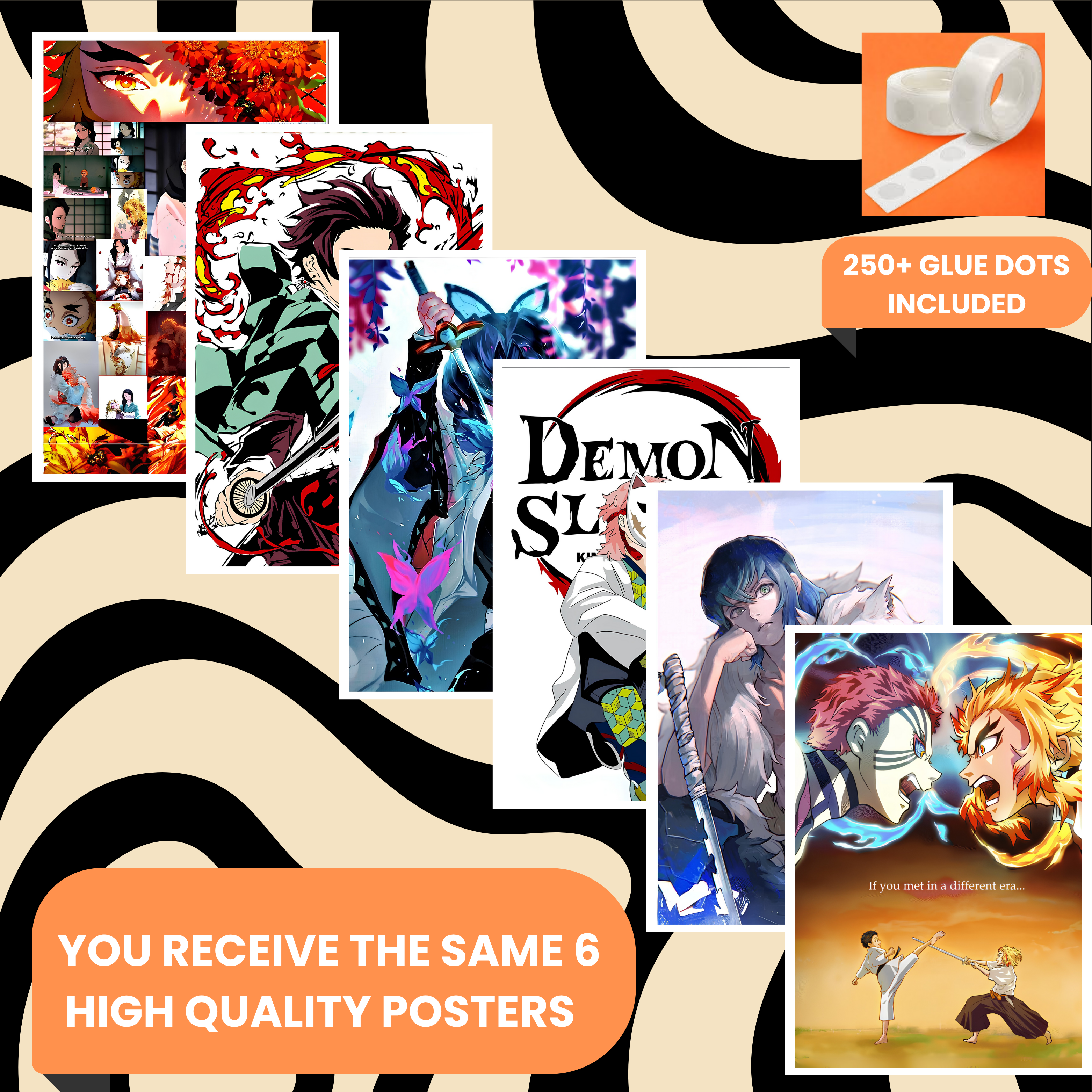 DEMON SLAYER PACK OF 6 POSTERS SET 2