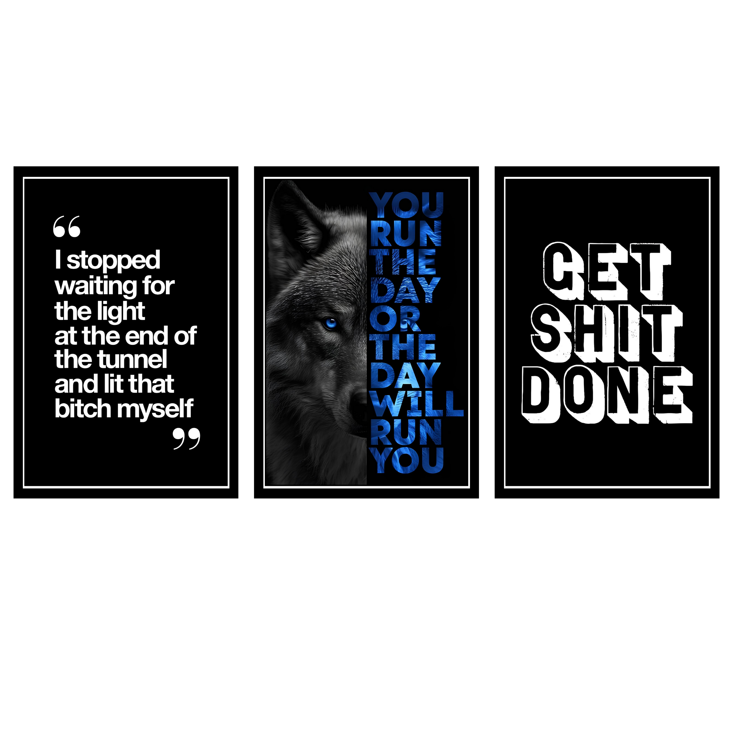 MOTIVITIONAL SET OF 3 FRAMES| PACK 6 | EACH FRAME "12X18" INCH