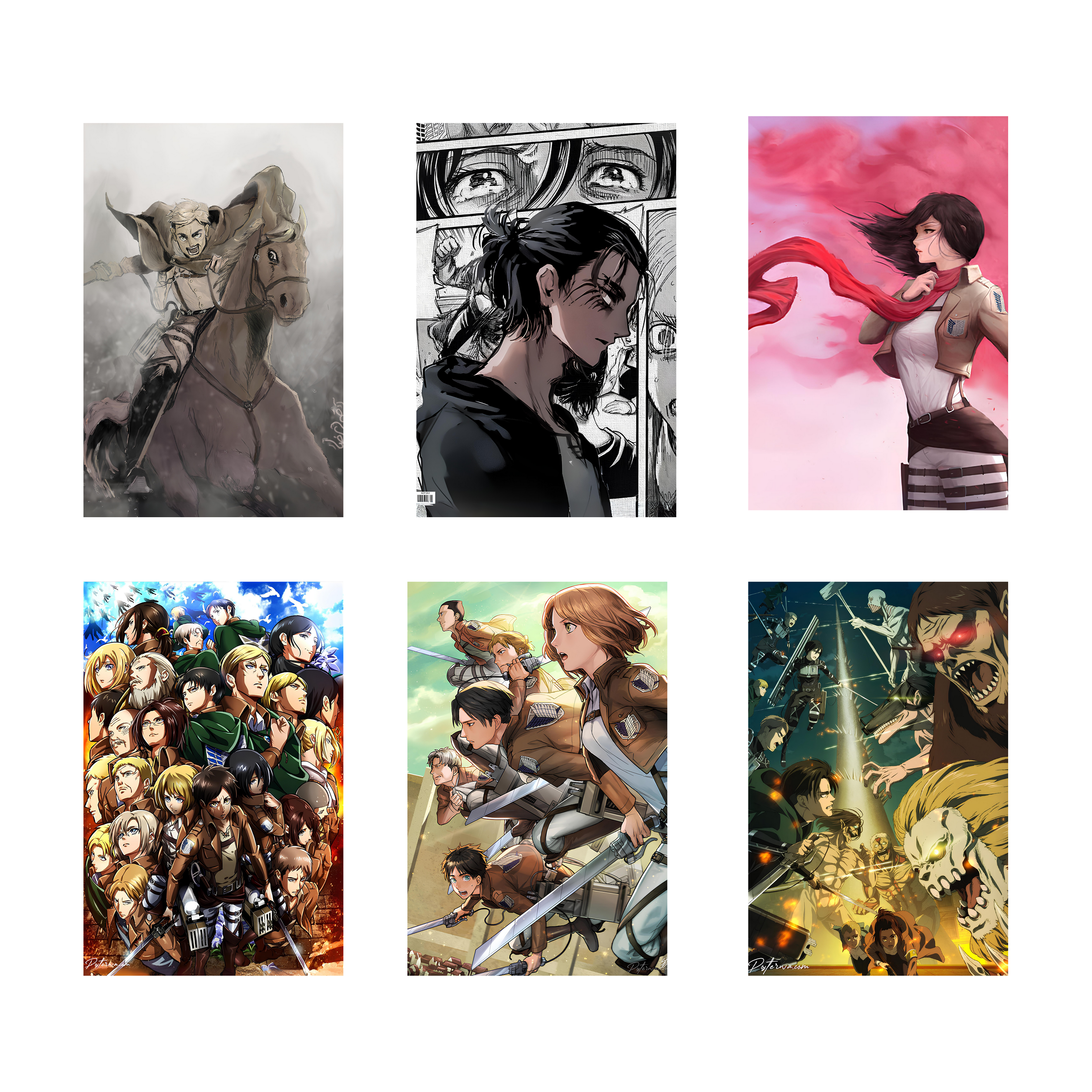 AOT PACK OF 6 POSTERS SET 1