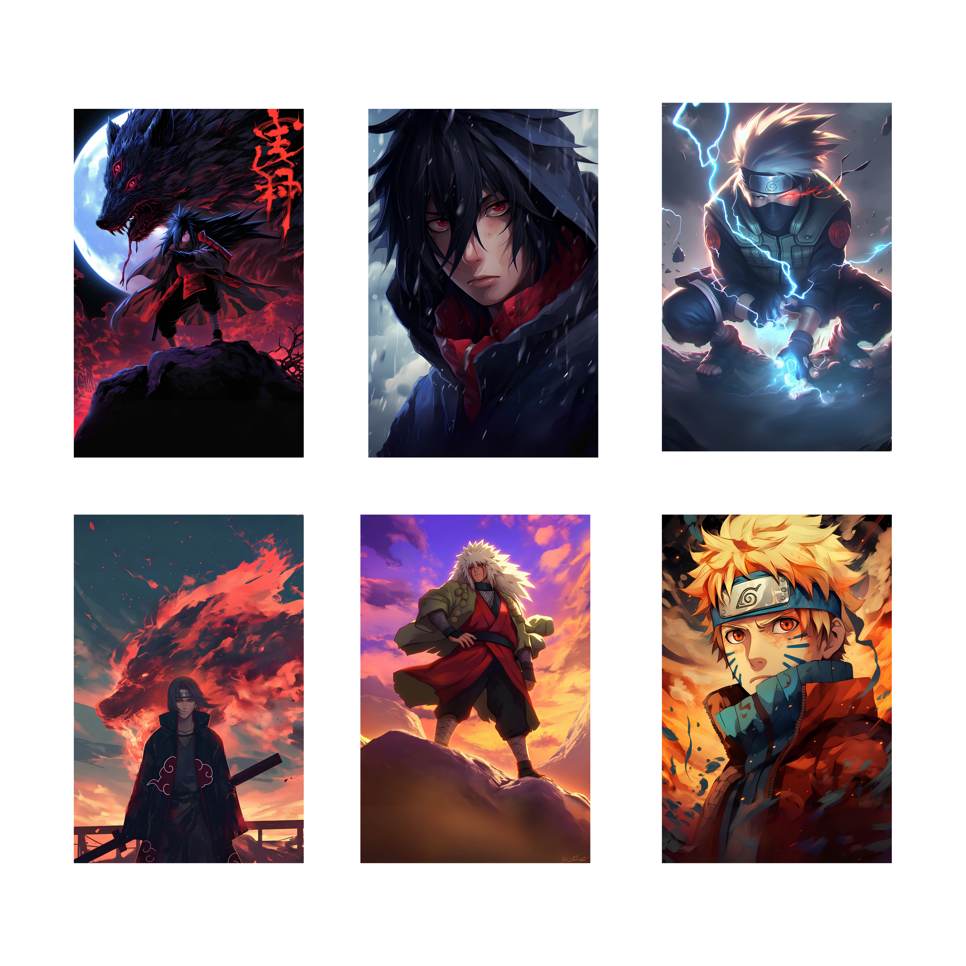 NARUTO PACK OF 6 POSTERS SET 2