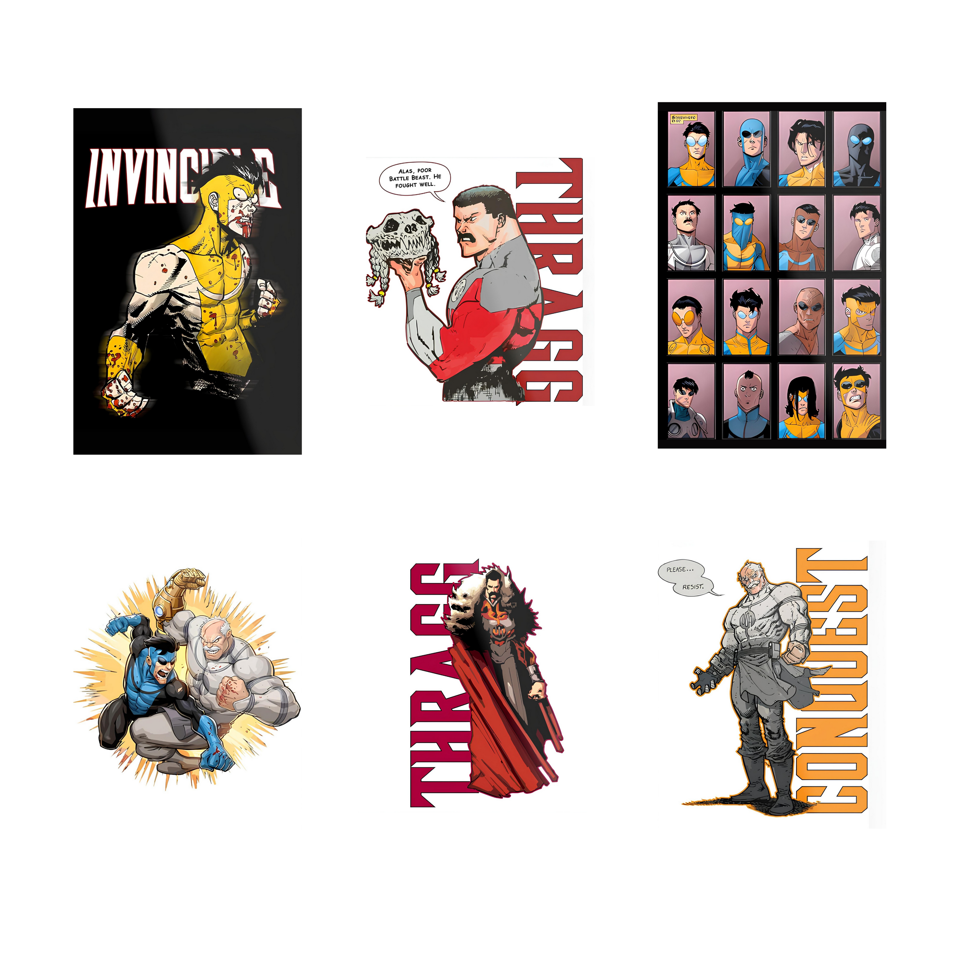 INVINCIBLE PACK OF 6 POSTERS SET 3