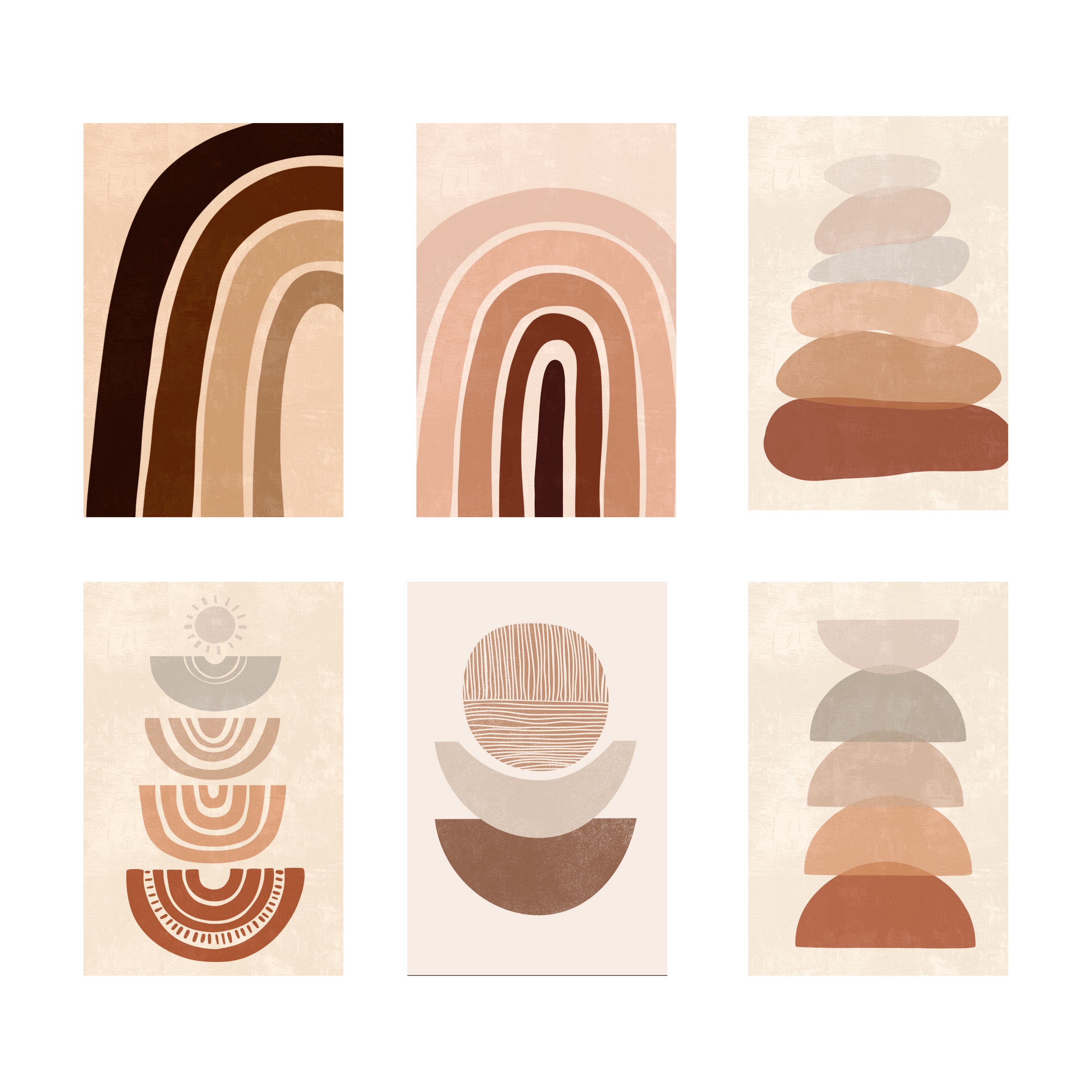 BOHO PACK OF 6 POSTERS SET 6