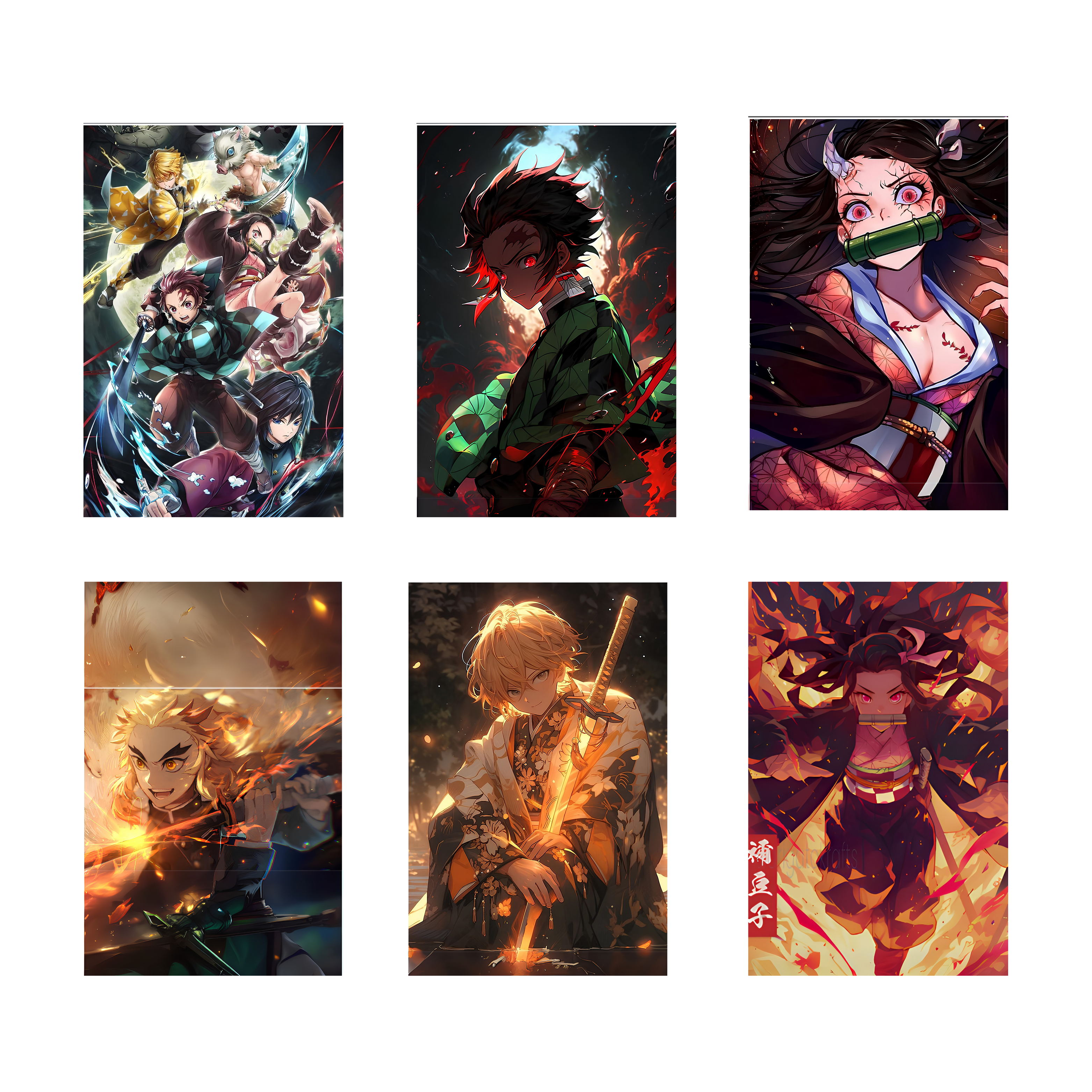 DEMON SLAYER PACK OF 6 POSTERS SET 1