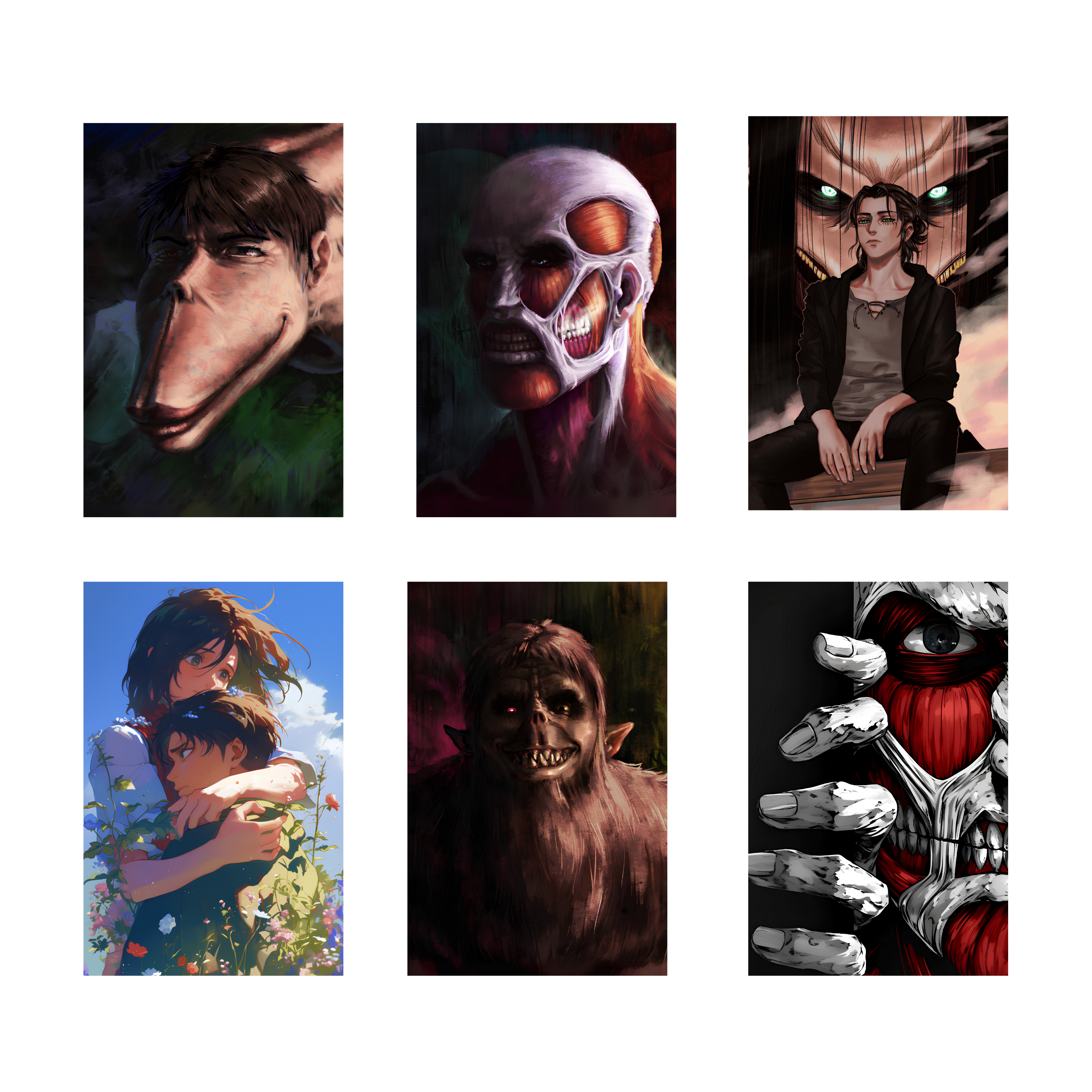 AOT PACK OF 6 POSTERS SET 3