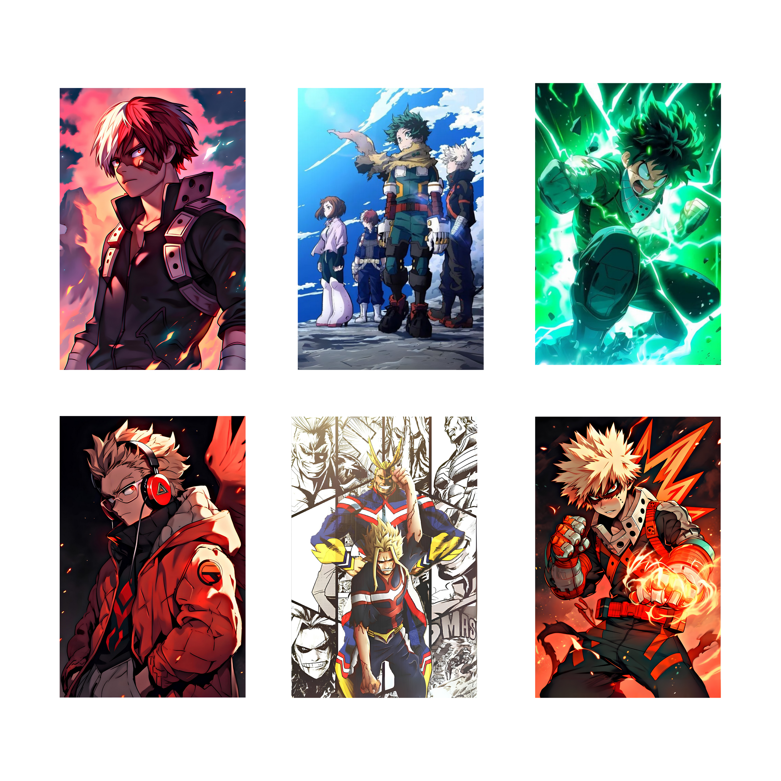 MY HERO ACADEMIA PACK OF 6 POSTERS SET 2