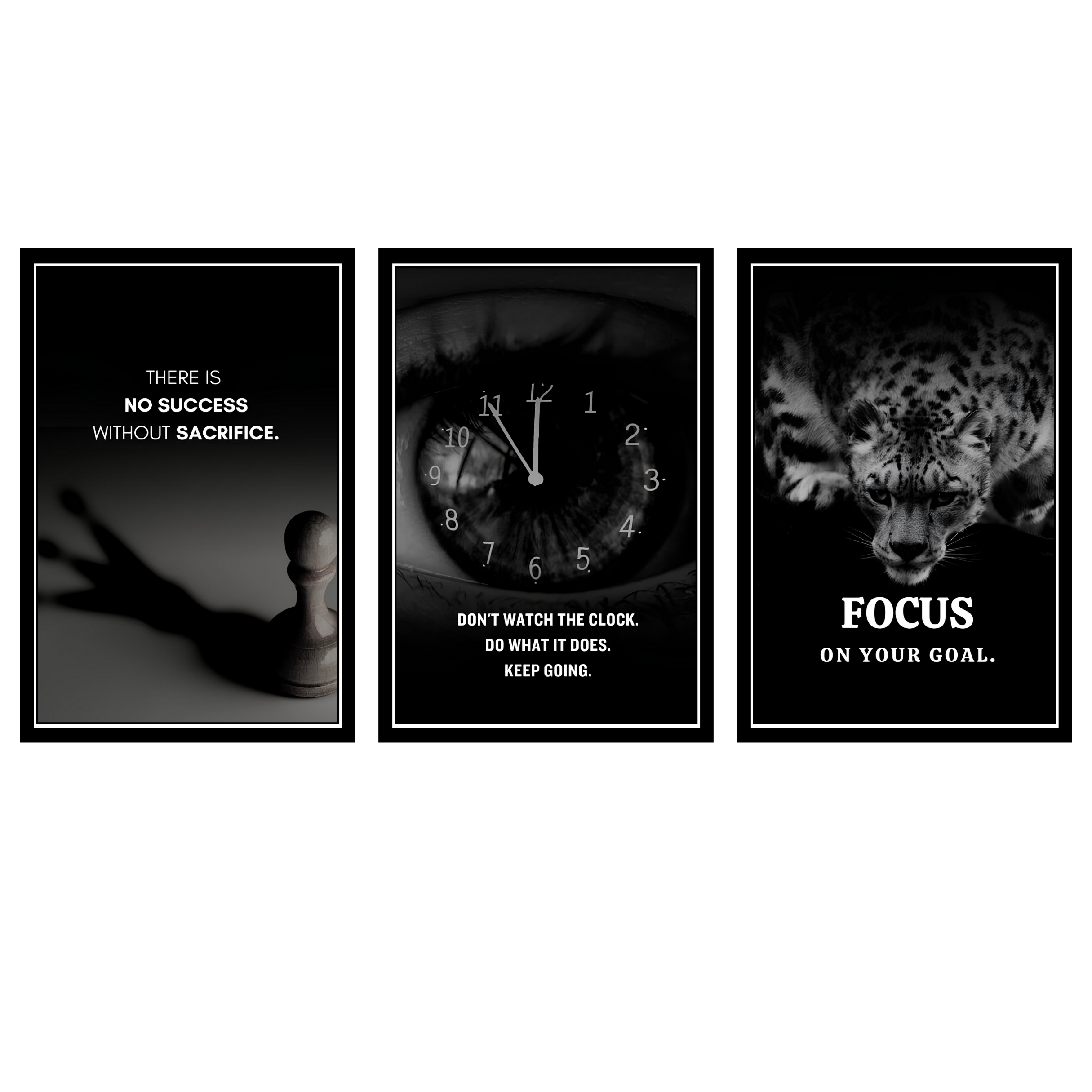 MOTIVITIONAL SET OF 3 FRAMES| PACK 9 | EACH FRAME "12X18" INCH