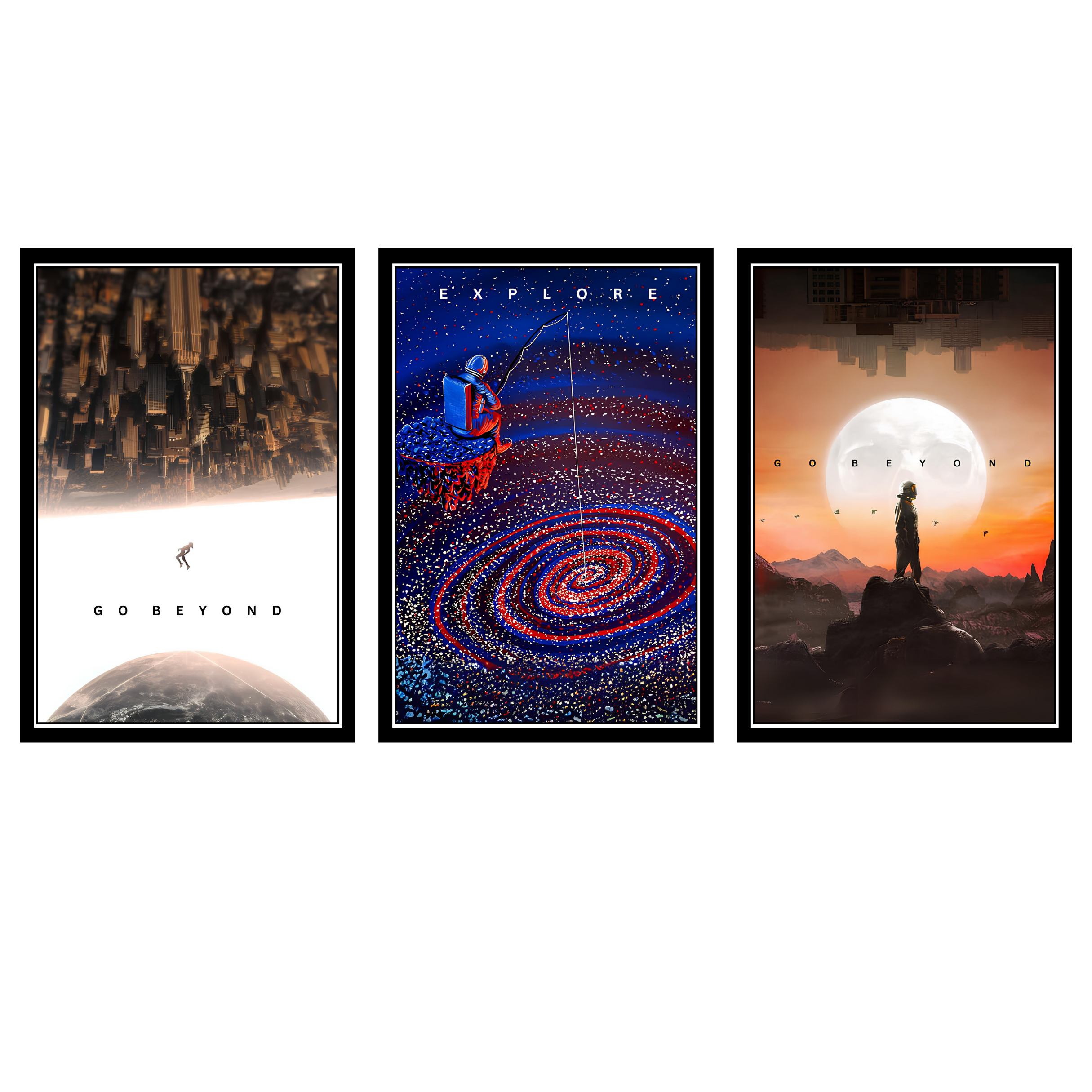 ARTISTIC DESIGNS SET OF 3 FRAMES| PACK 7