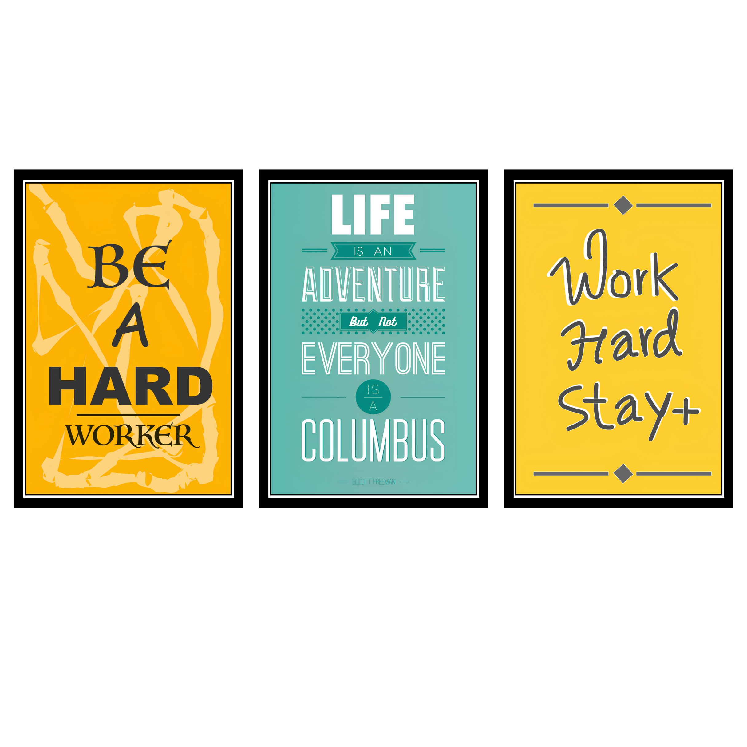 MOTIVITIONAL SET OF 3 FRAMES| PACK 1 | EACH FRAME "12X18" INCH
