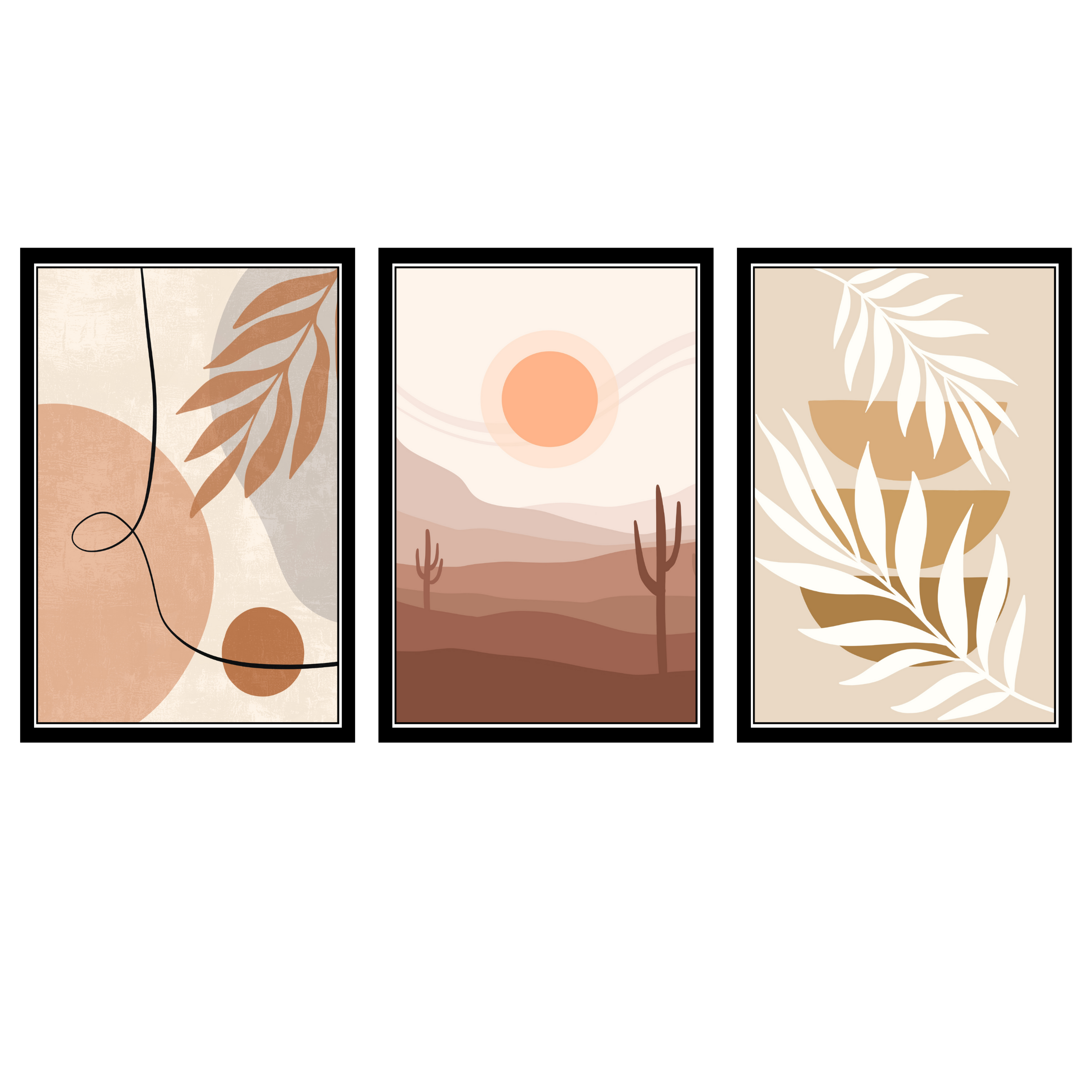 BOHO SET OF 3 FRAMES| PACK 14 | EACH FRAME "12X18" INCH