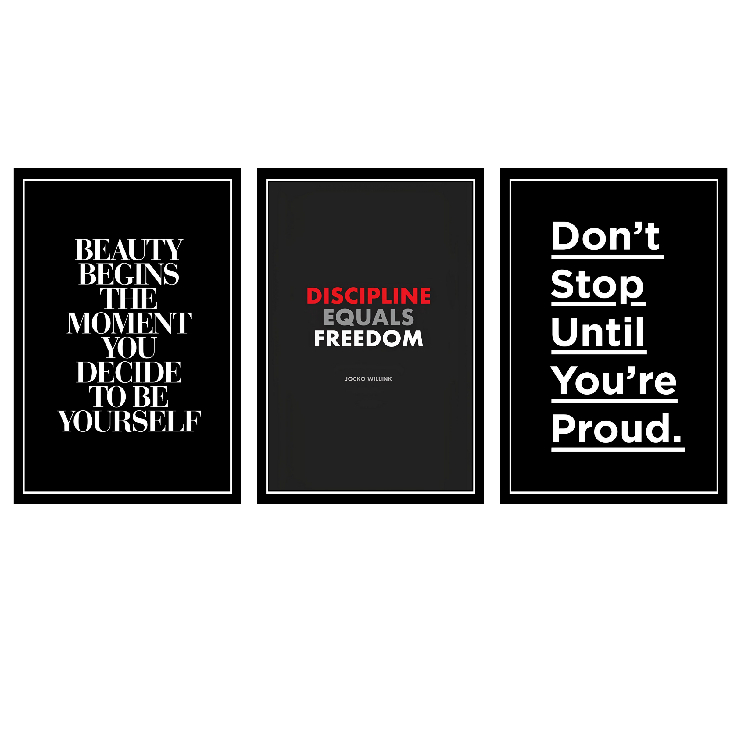 MOTIVITIONAL SET OF 3 FRAMES| PACK 7 | EACH FRAME "12X18" INCH