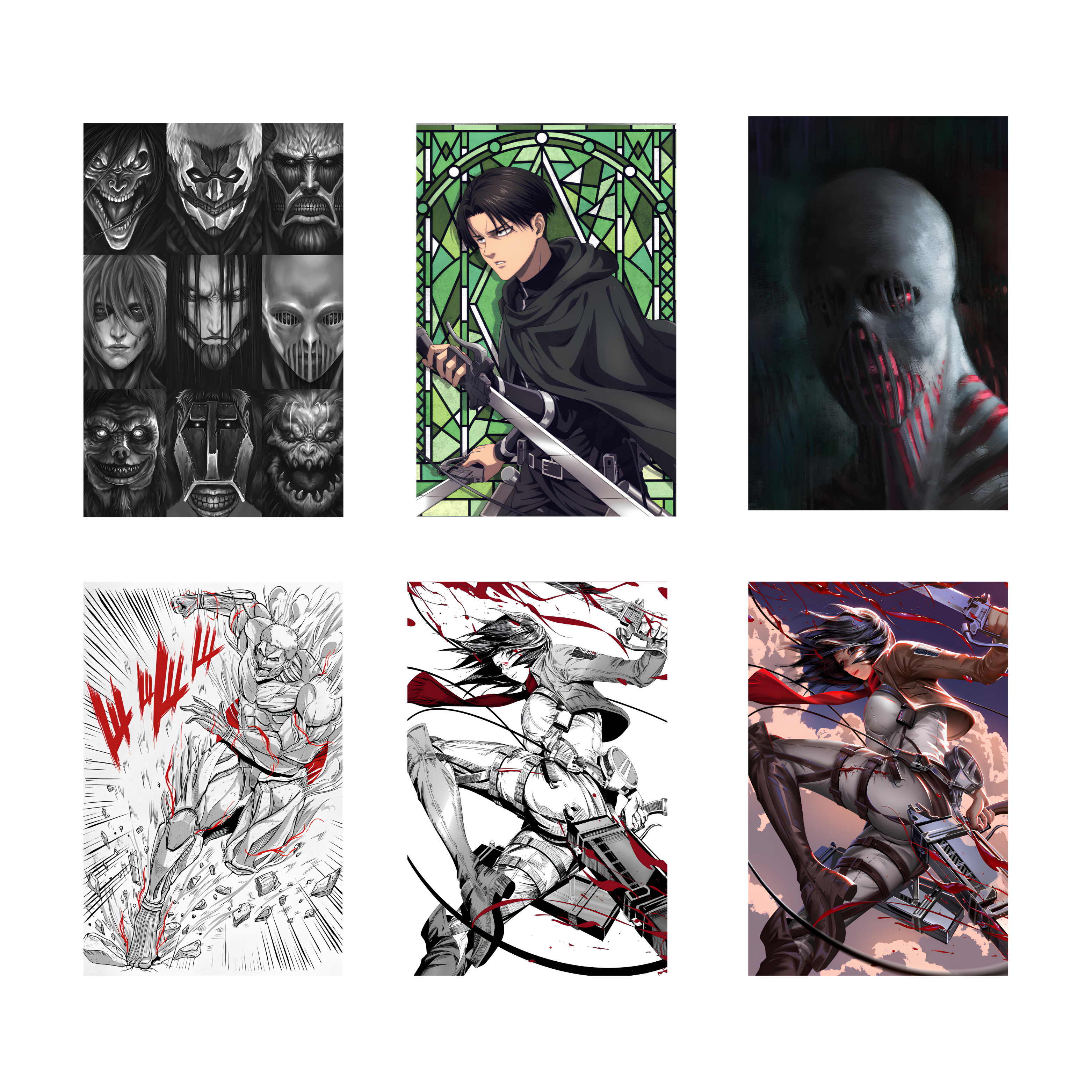AOT PACK OF 6 POSTERS SET 5
