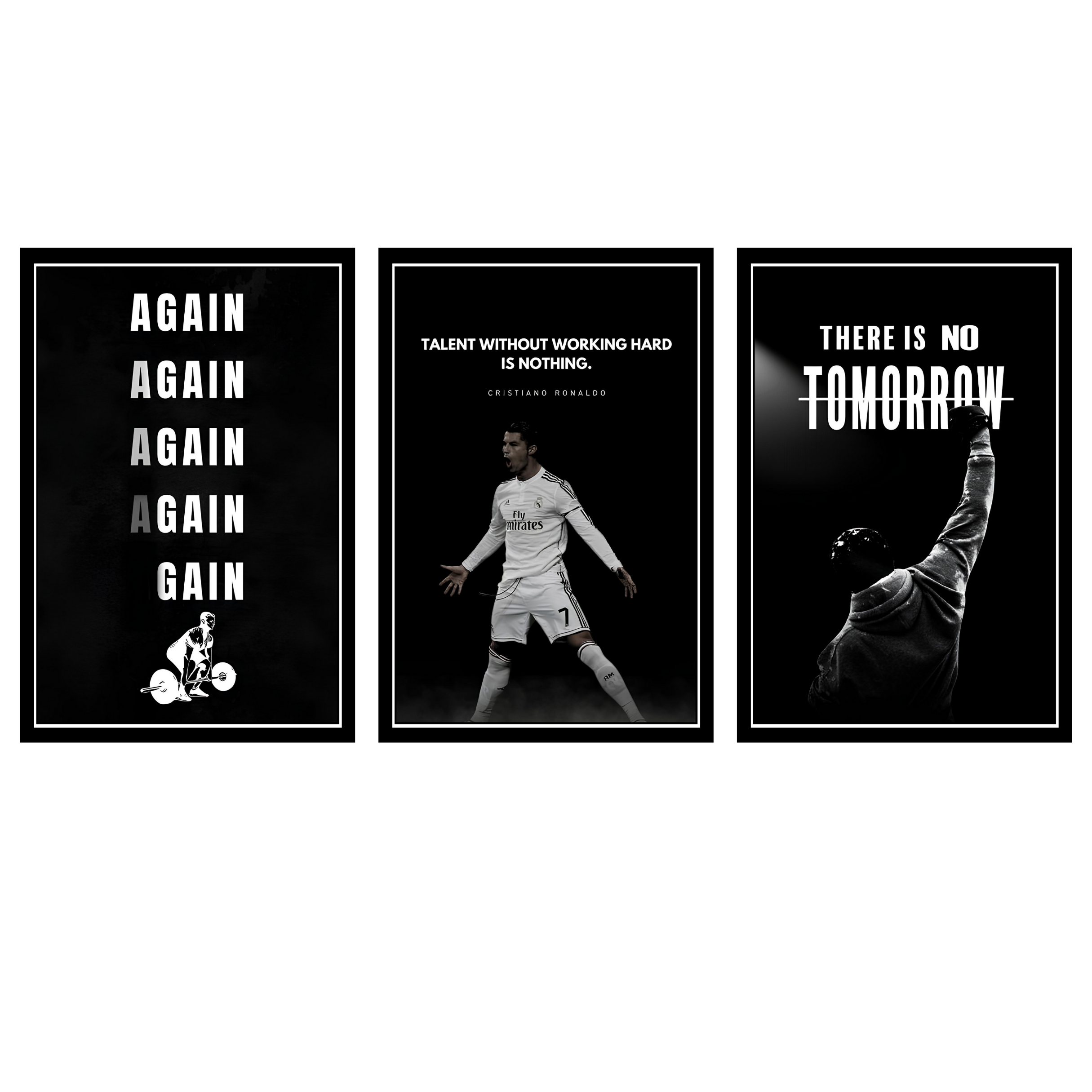 MOTIVITIONAL SET OF 3 FRAMES| PACK 10 | EACH FRAME "12X18" INCH
