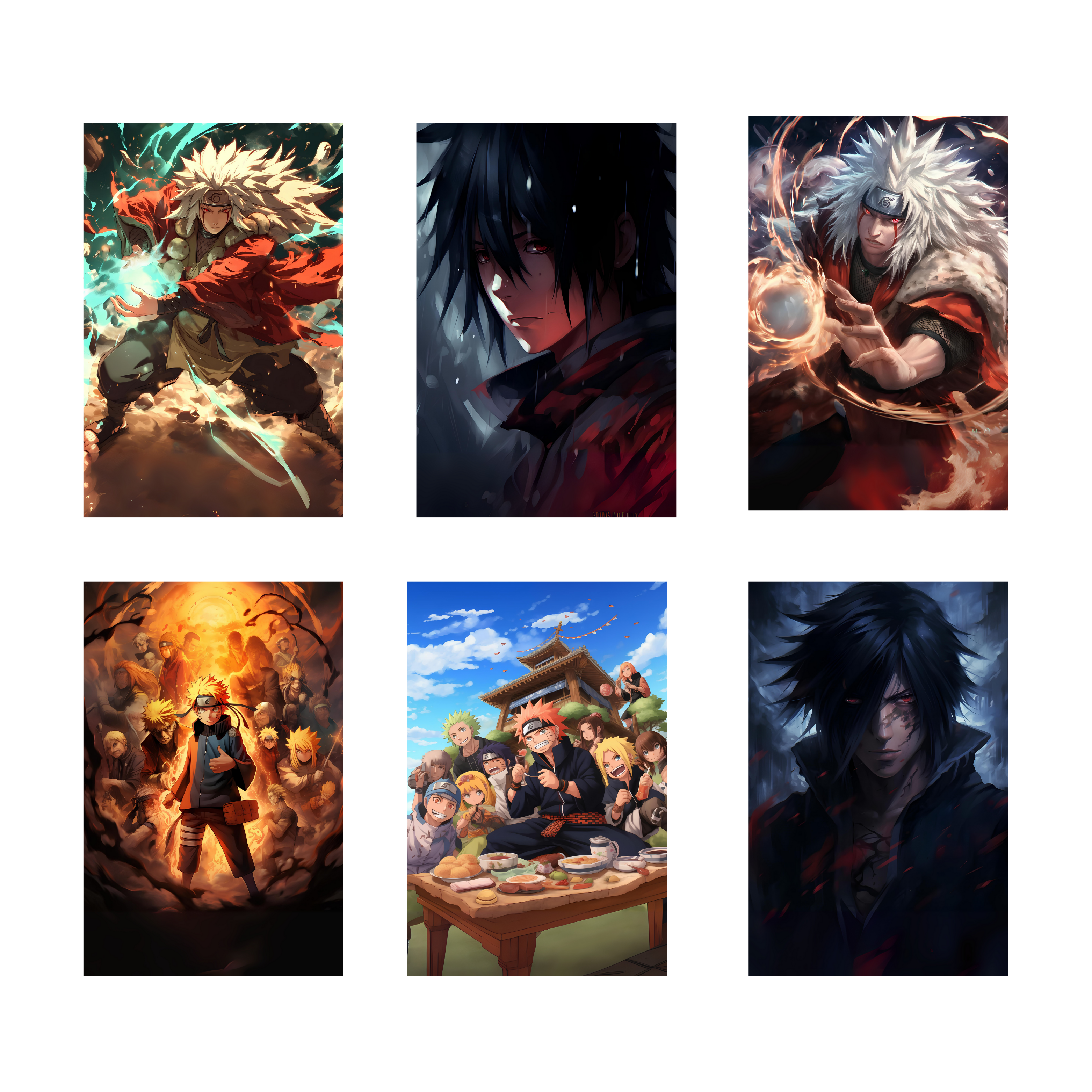 NARUTO PACK OF 6 POSTERS SET 4