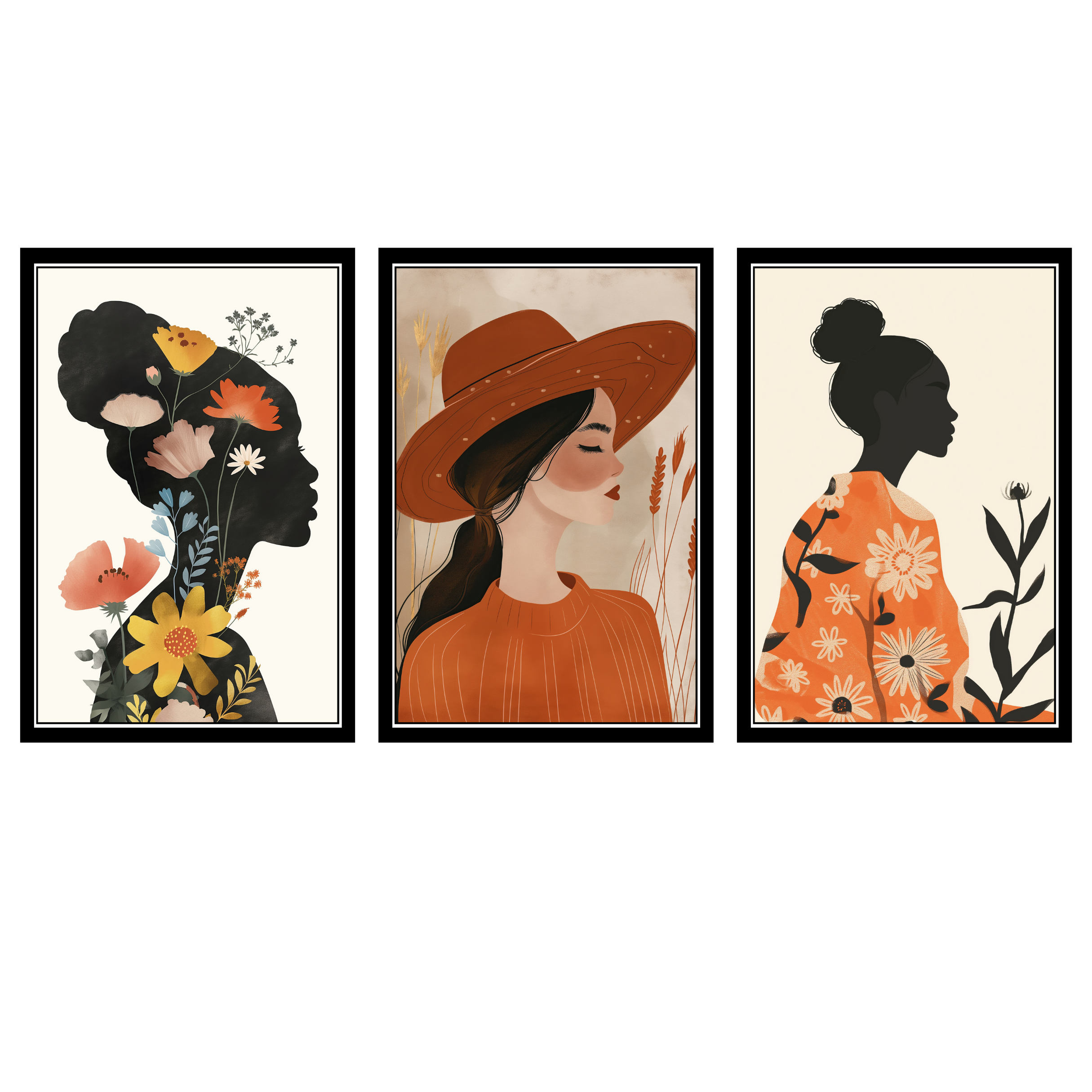 BOHO SET OF 3 FRAMES| PACK 15 | EACH FRAME "12X18" INCH
