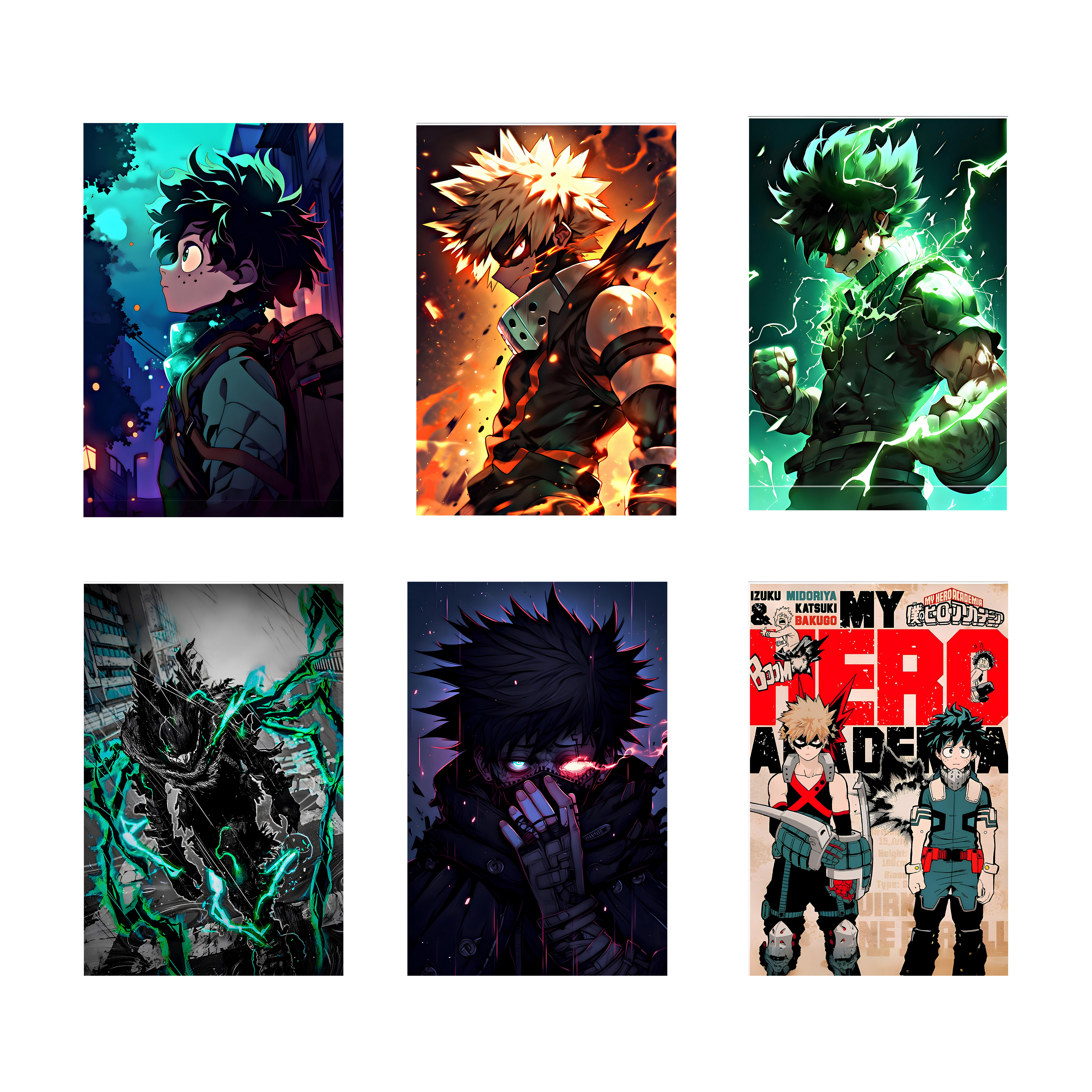 MY HERO ACADEMIA PACK OF 6 POSTERS SET 1