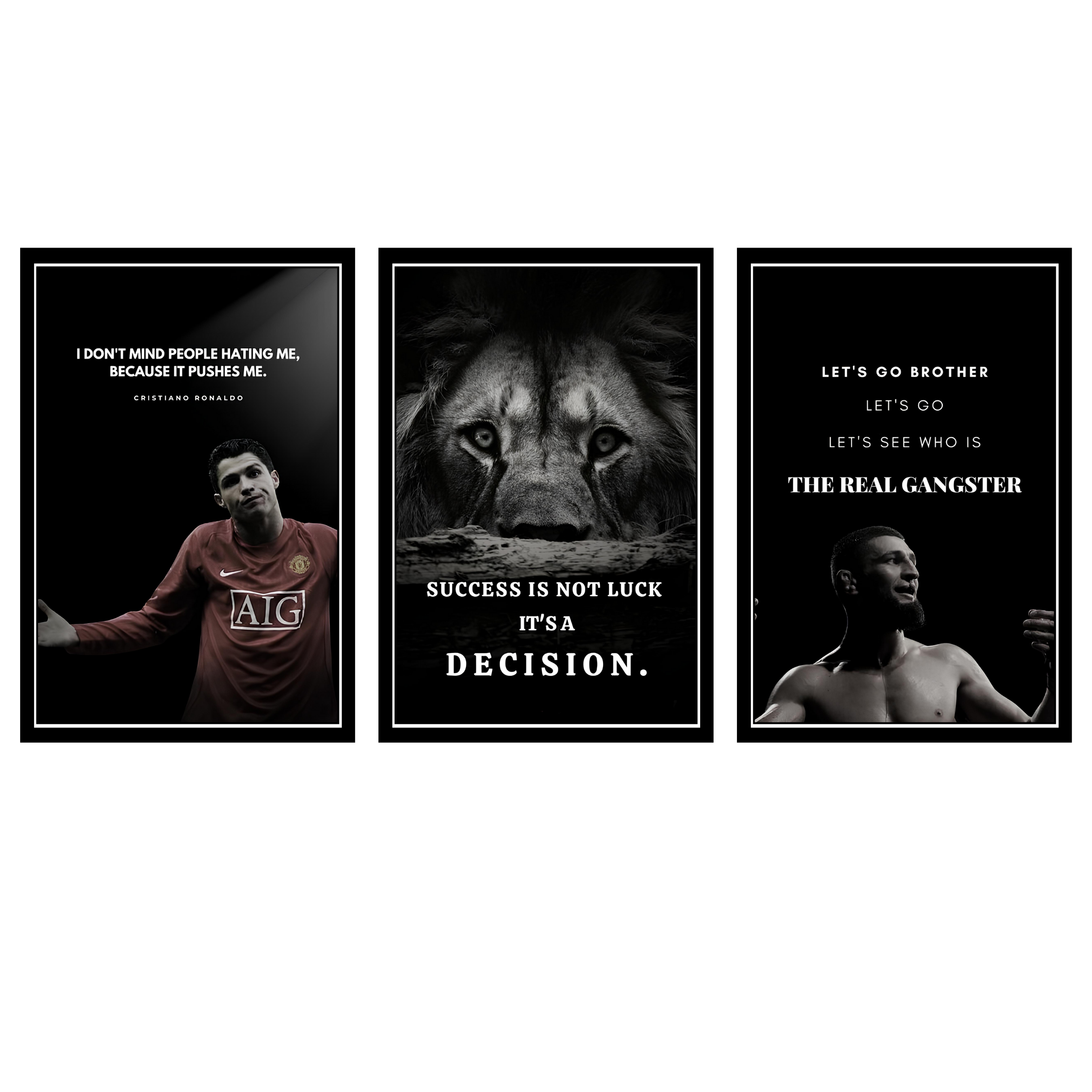 MOTIVITIONAL SET OF 3 FRAMES| PACK 11 | EACH FRAME "12X18" INCH