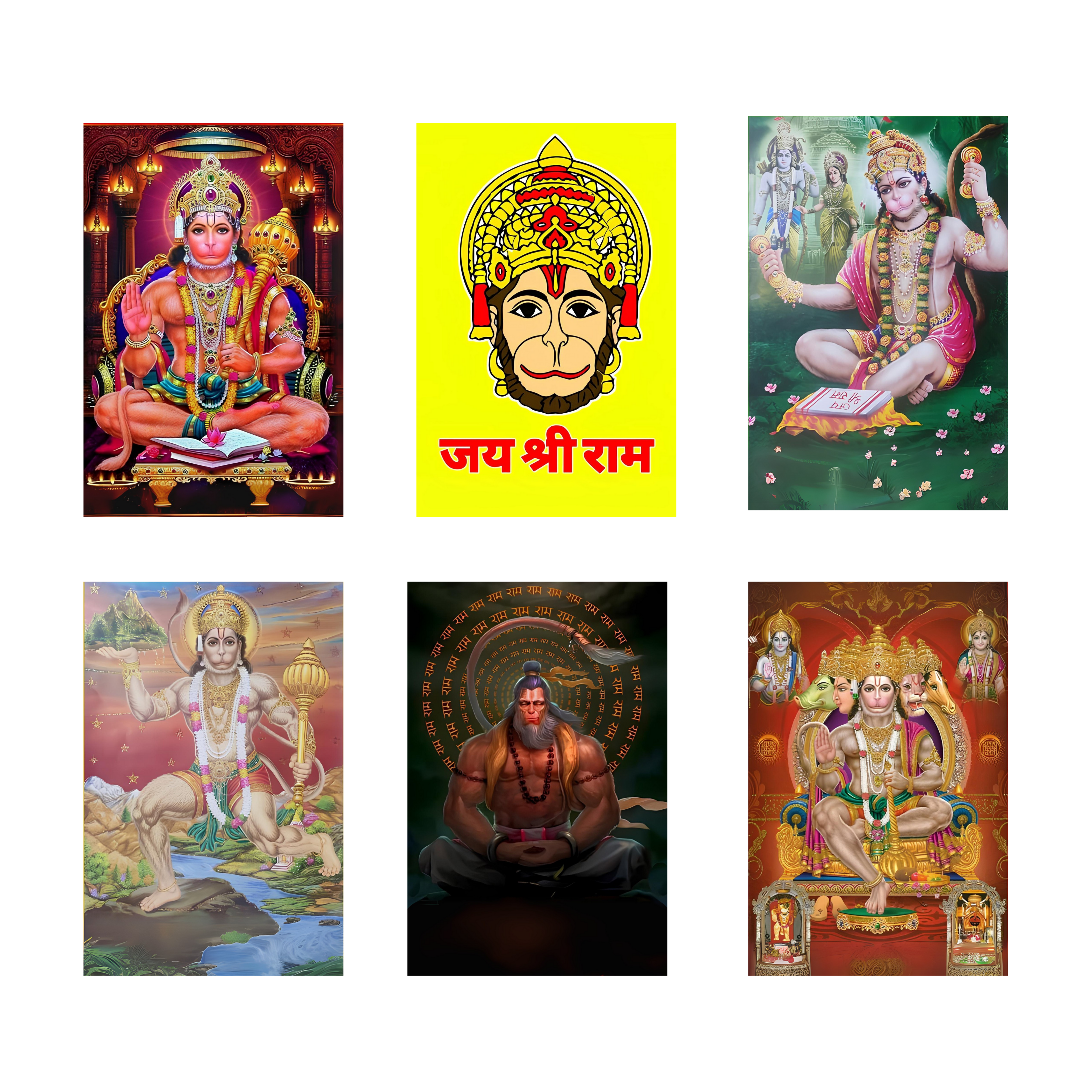 HANUMAN PACK OF 6 POSTERS SET 5