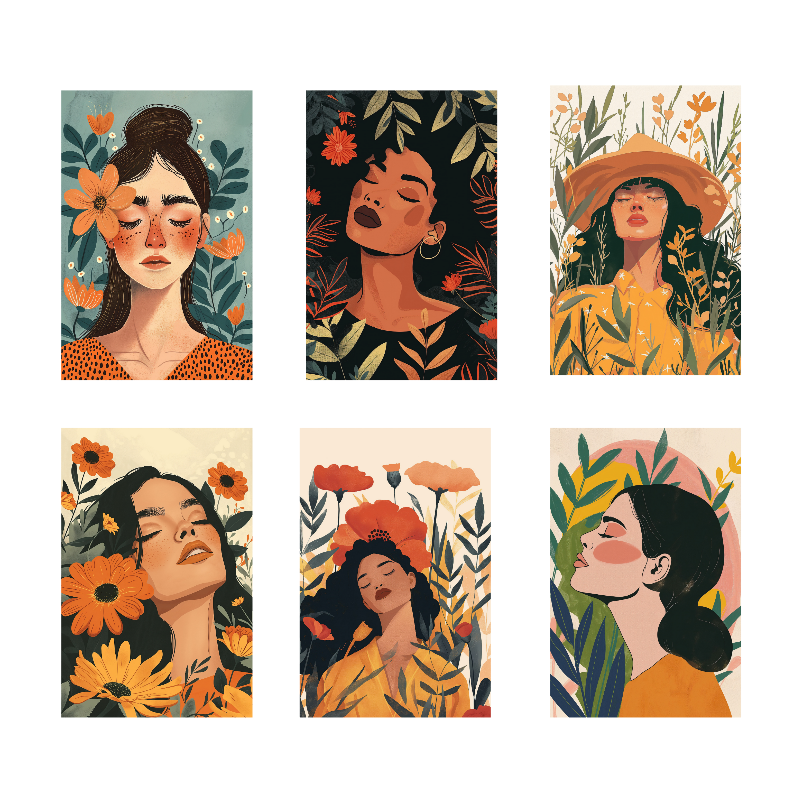 BOHO PACK OF 6 POSTERS SET 1