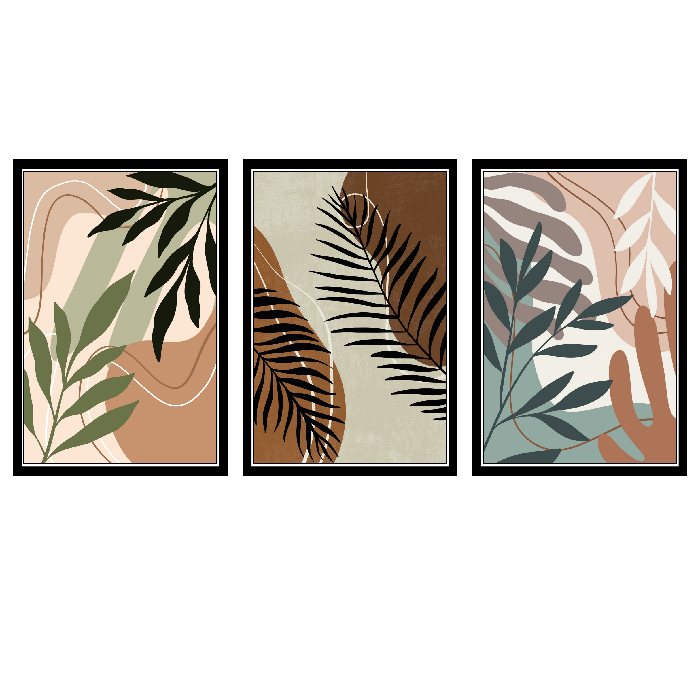 BOHO SET OF 3 FRAMES| PACK 7 | EACH FRAME "12X18" INCH