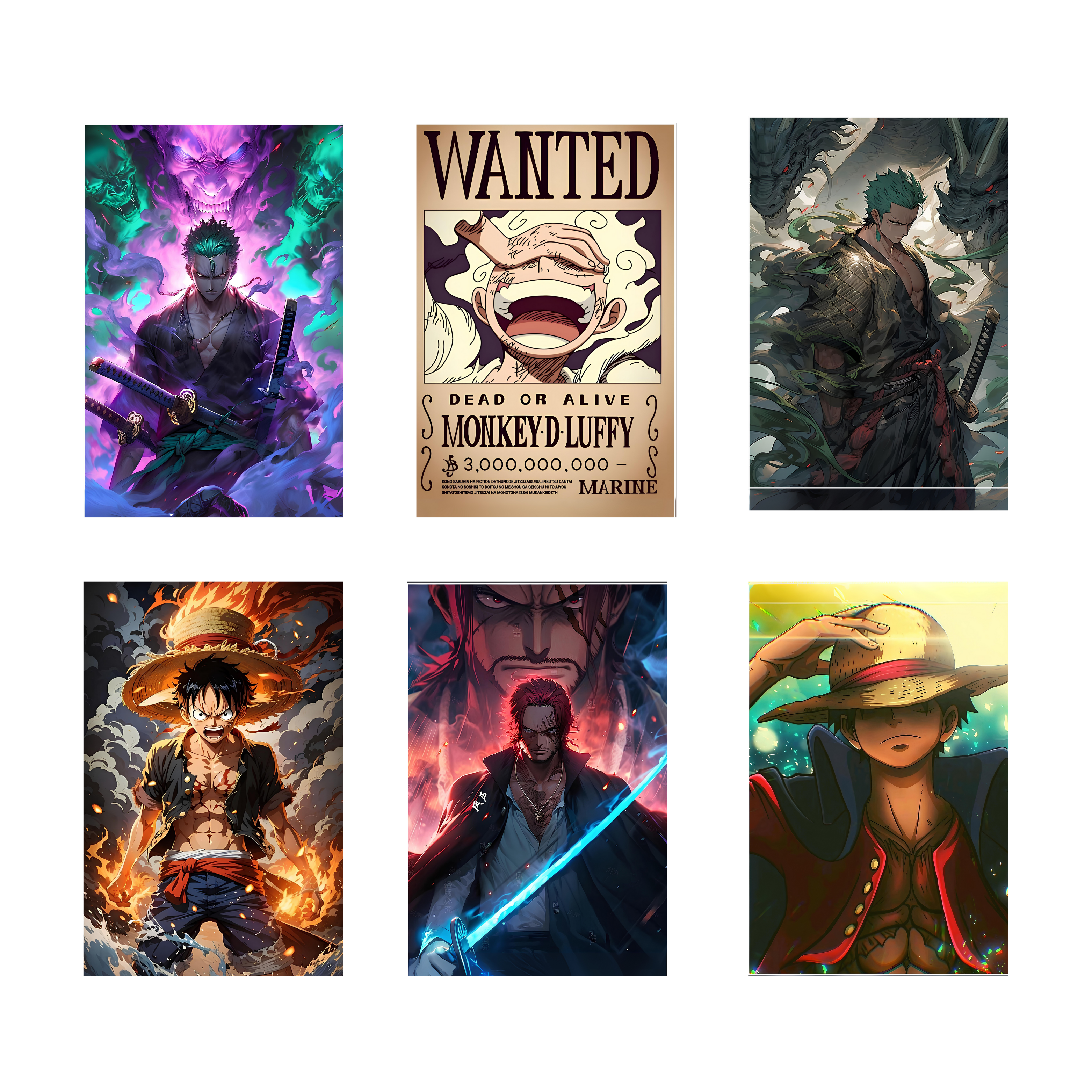 ONE PIECE PACK OF 6 POSTERS SET 1