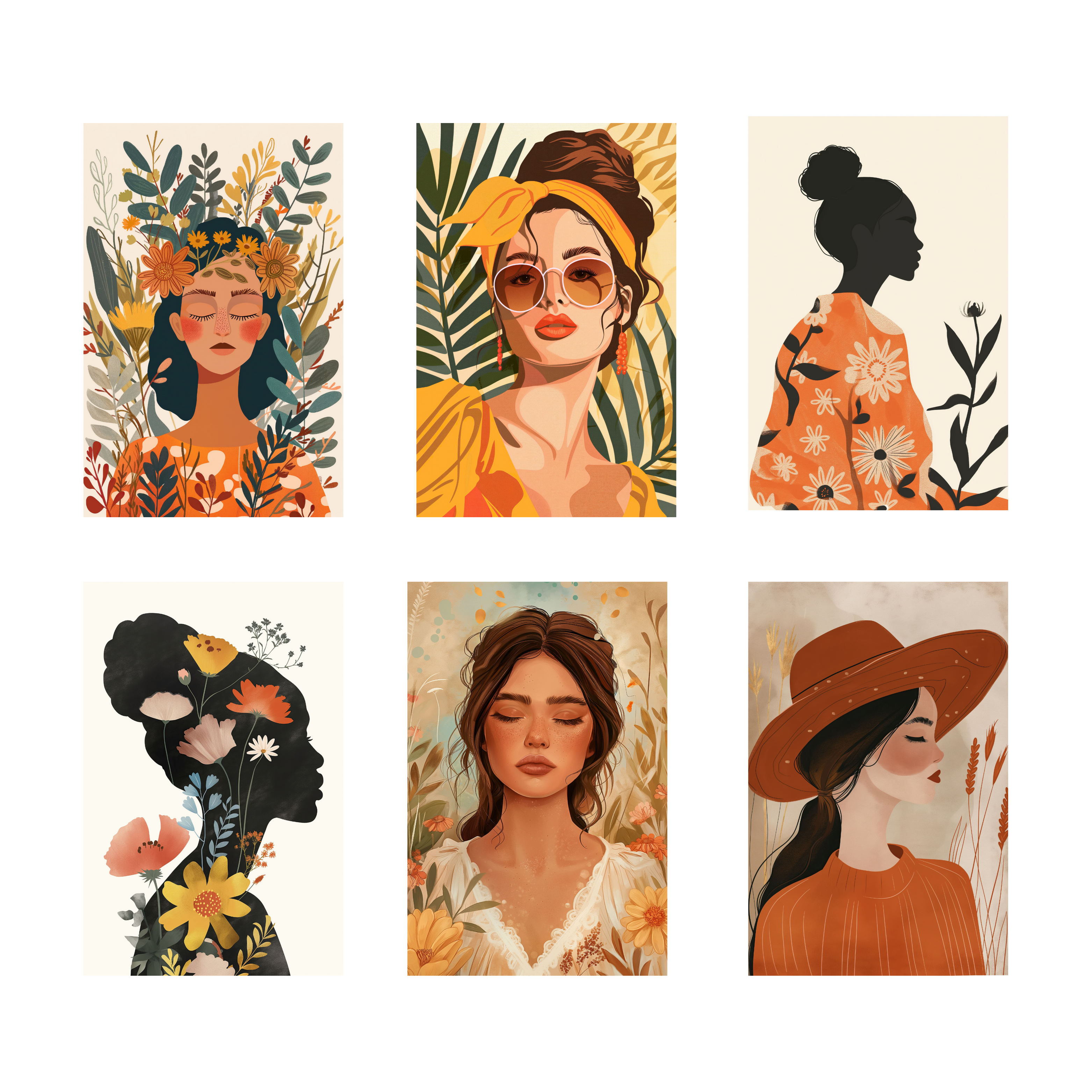 BOHO PACK OF 6 POSTERS SET 2