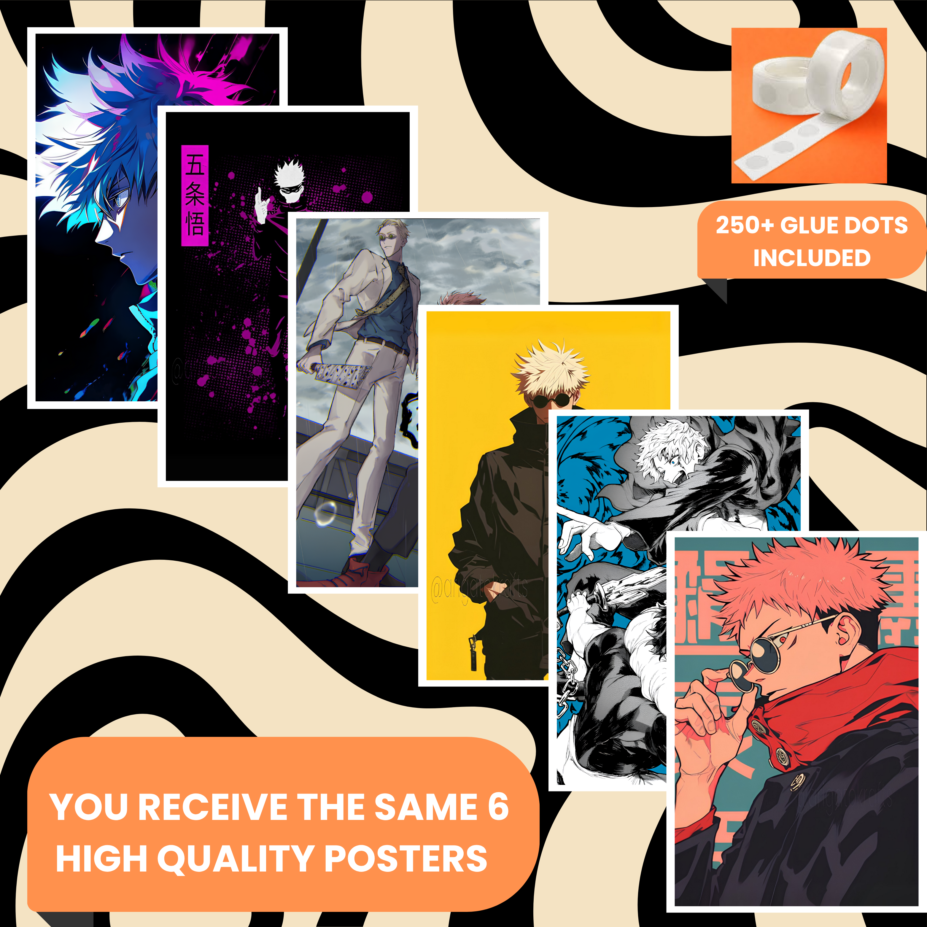 JUJUTSU KAISEN  PACK OF 6 POSTERS SET 4