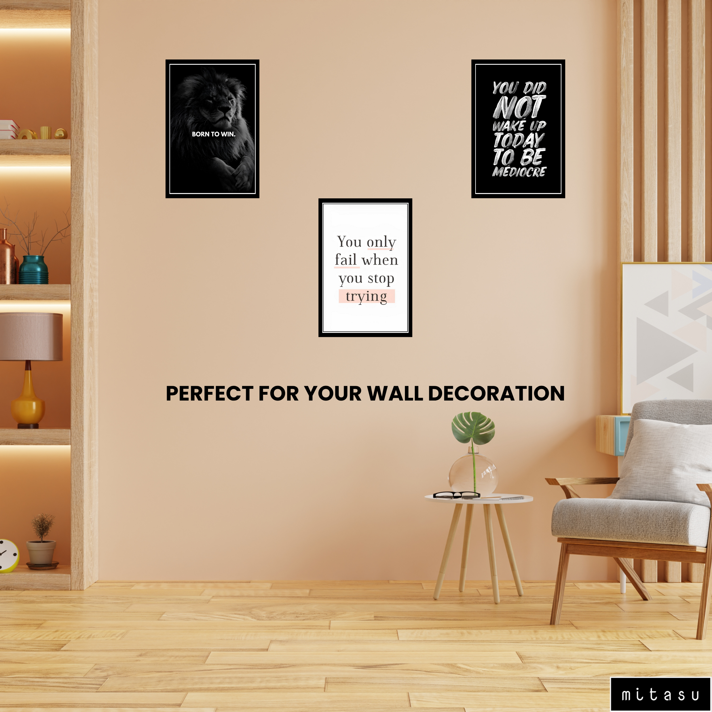 MOTIVITIONAL SET OF 3 FRAMES| PACK 8 | EACH FRAME "12X18" INCH