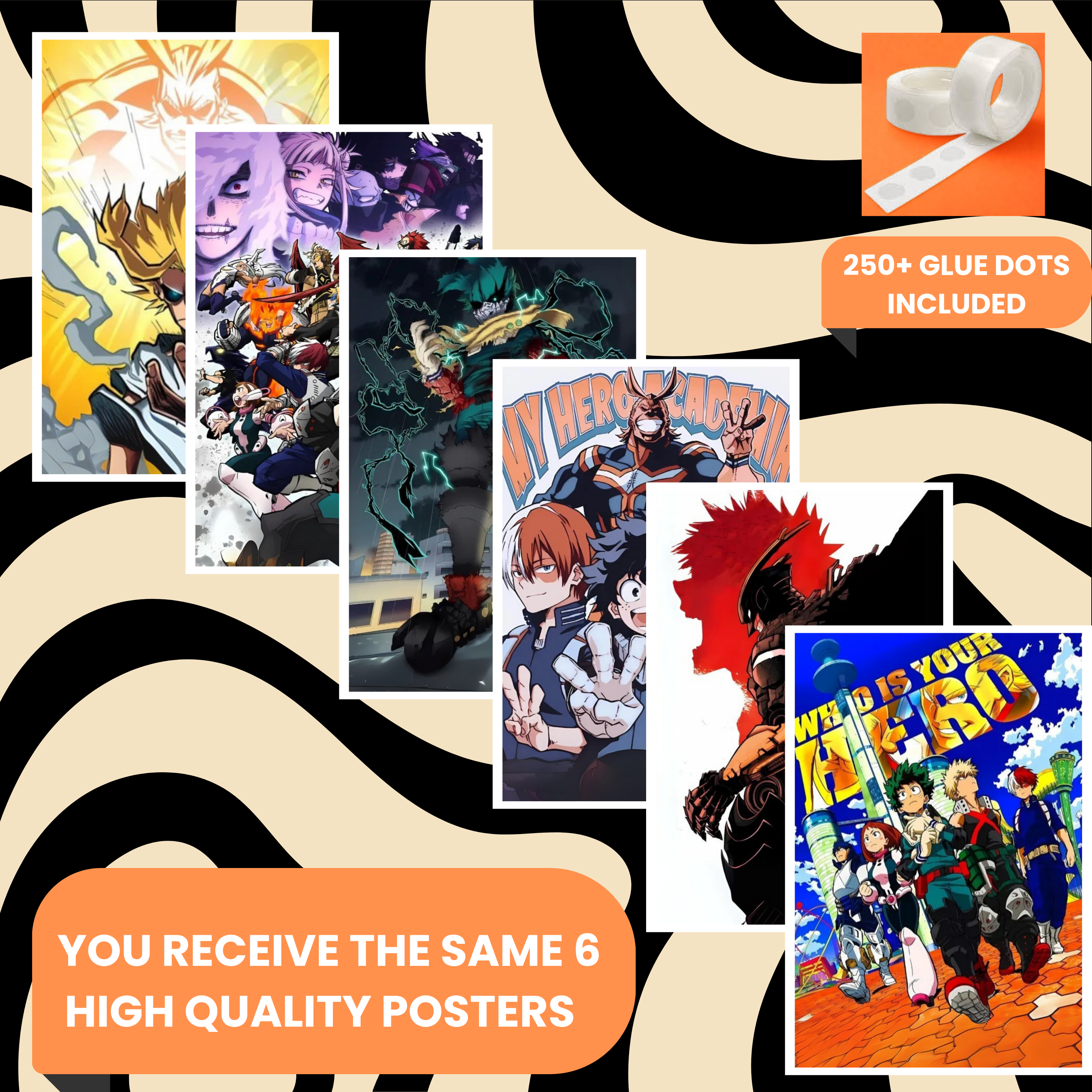 MY HERO ACADEMIA PACK OF 6 POSTERS SET 4