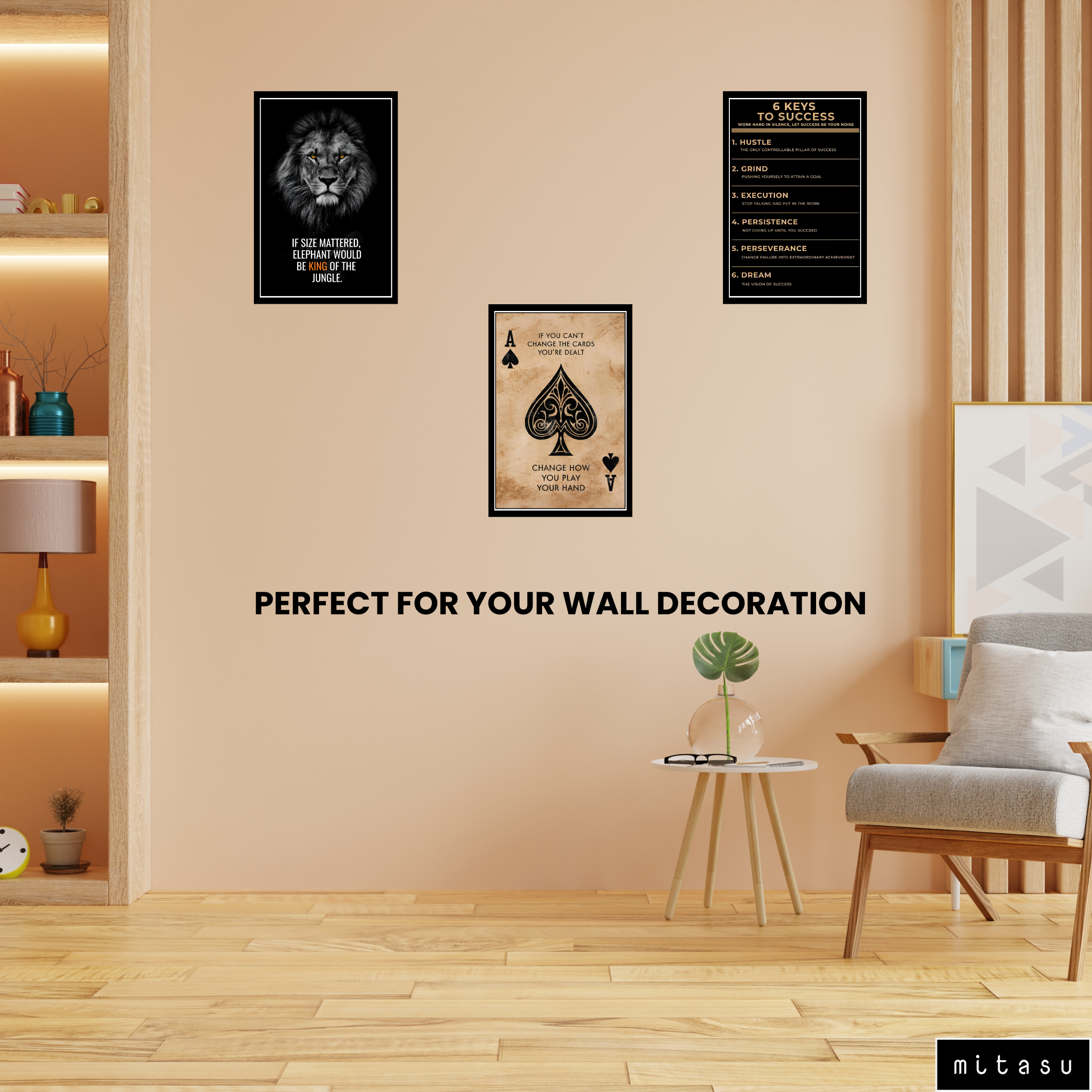 MOTIVITIONAL SET OF 3 FRAMES| PACK 3 | EACH FRAME "12X18" INCH