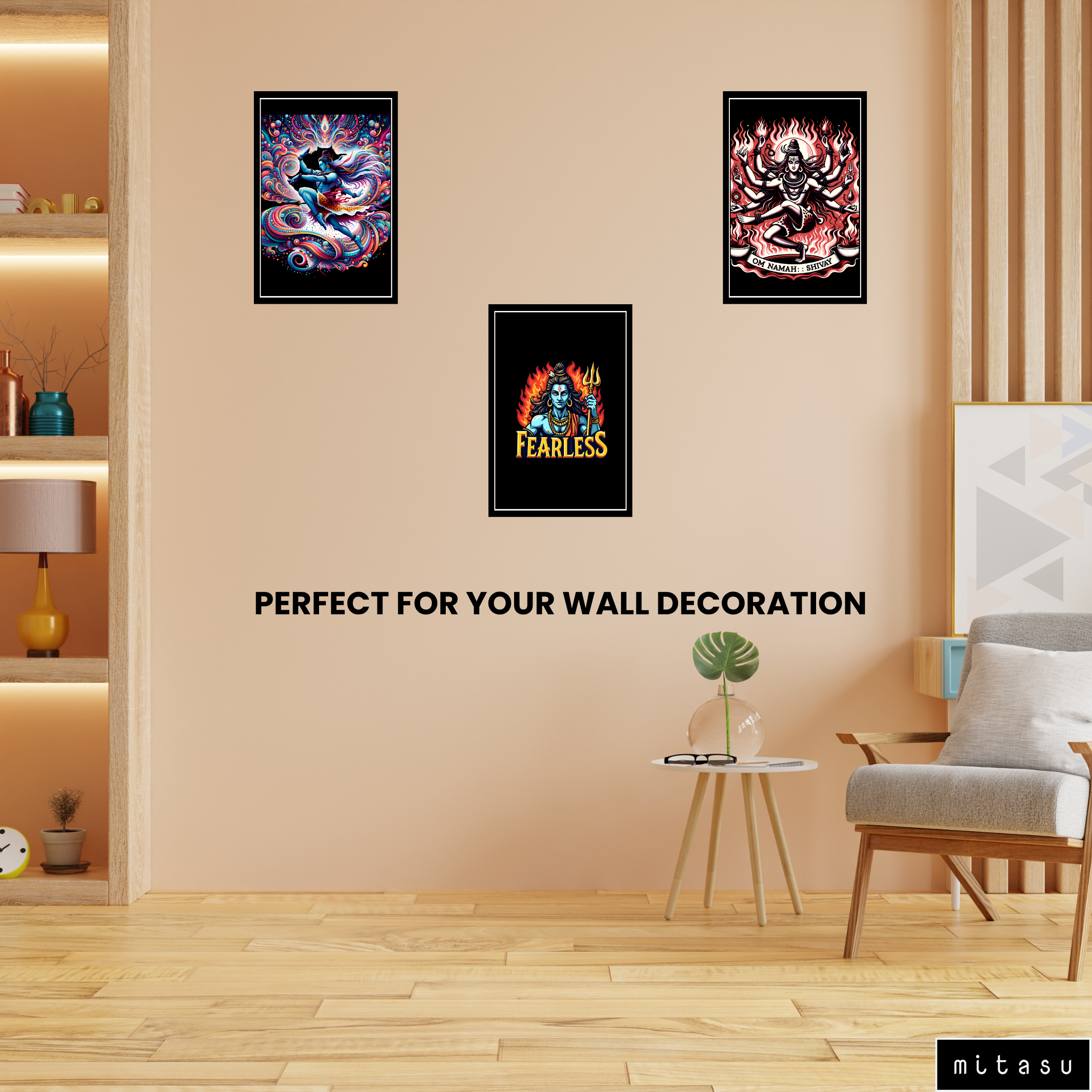 LORD SHIVA SET OF 3 FRAMES| PACK 14 | EACH FRAME "12X18" INCH