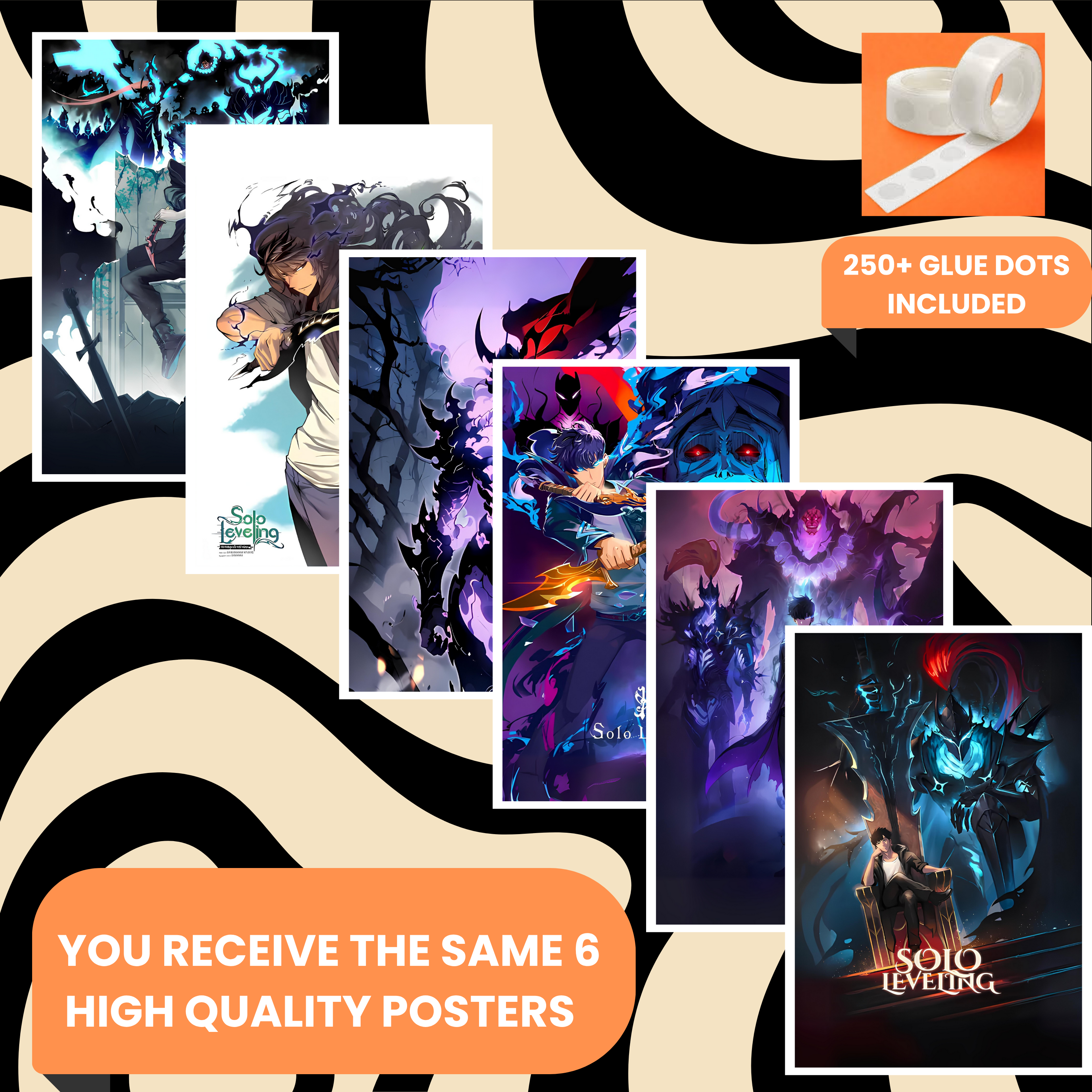 SOLO LEVELING PACK OF 6 POSTERS SET 4