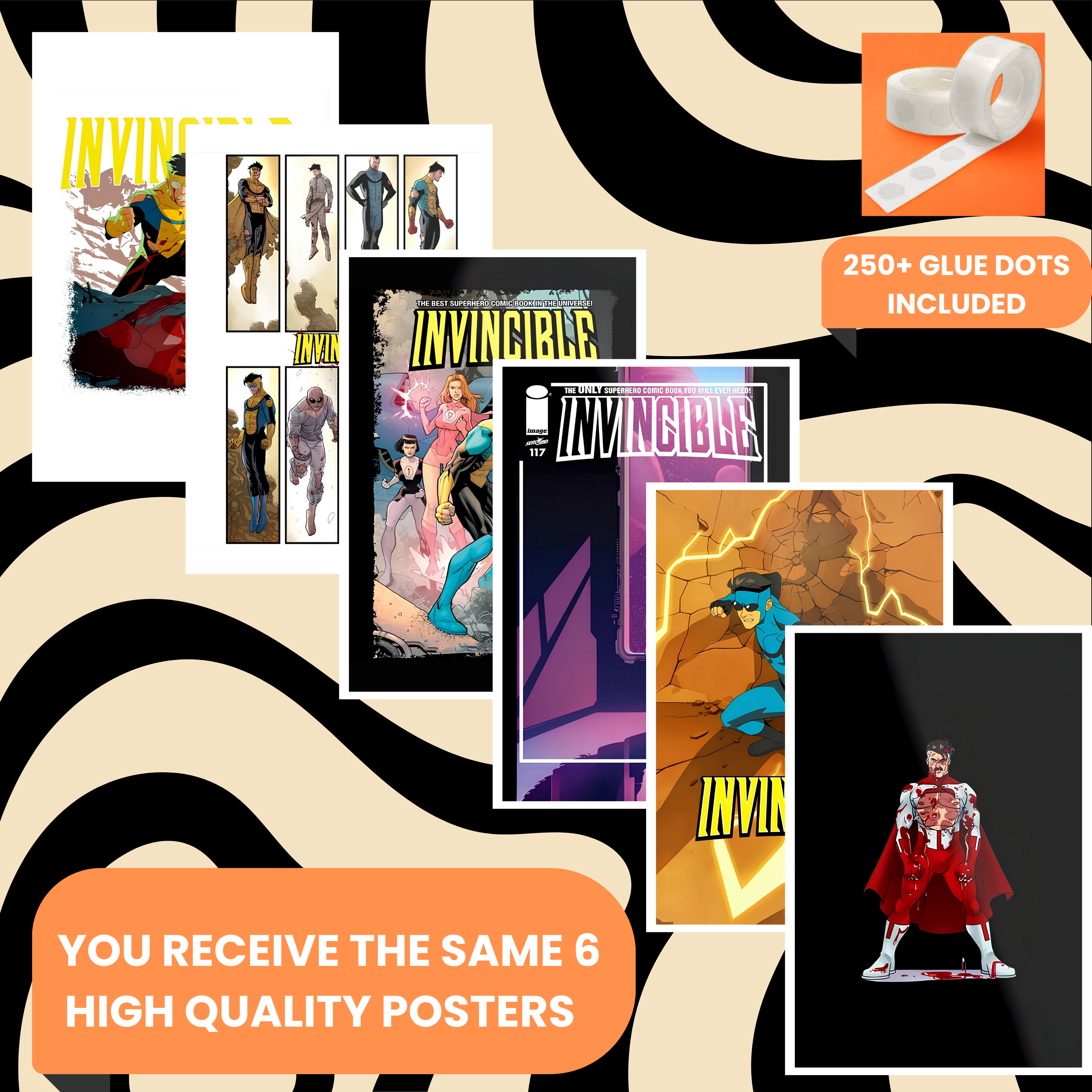 INVINCIBLE PACK OF 6 POSTERS SET 5