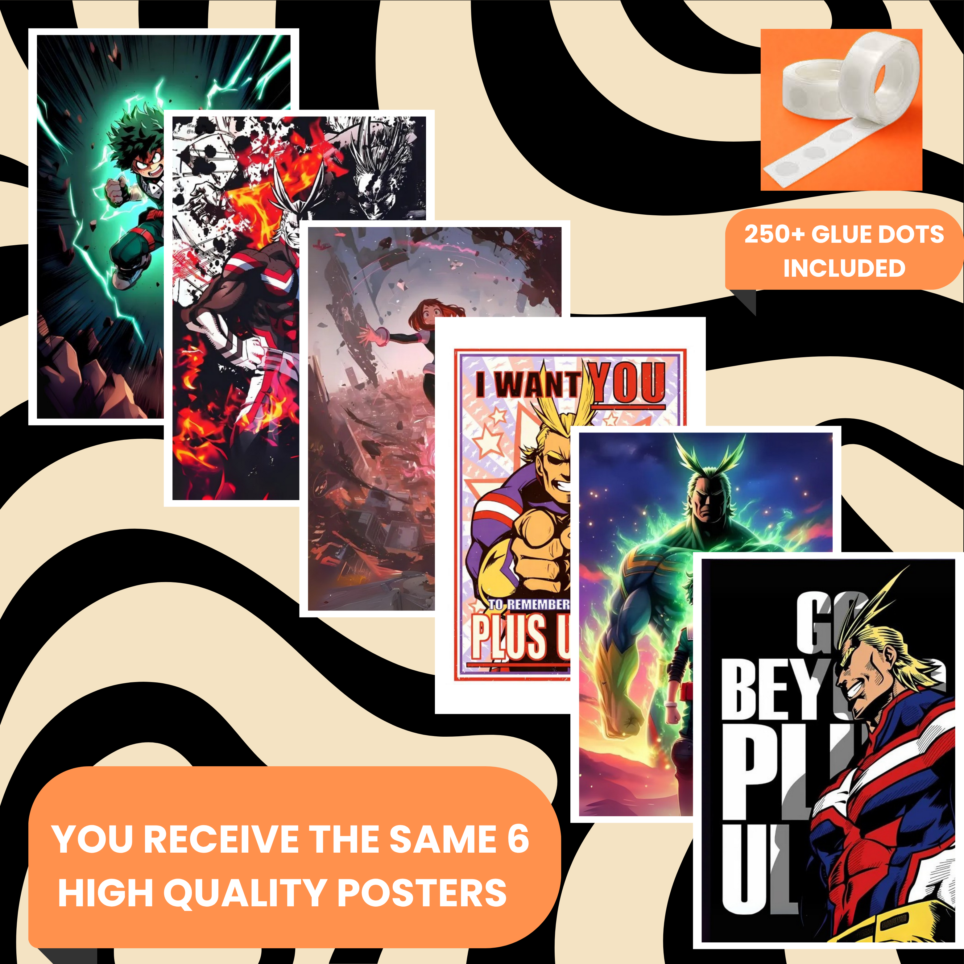 MY HERO ACADEMIA PACK OF 6 POSTERS SET 3